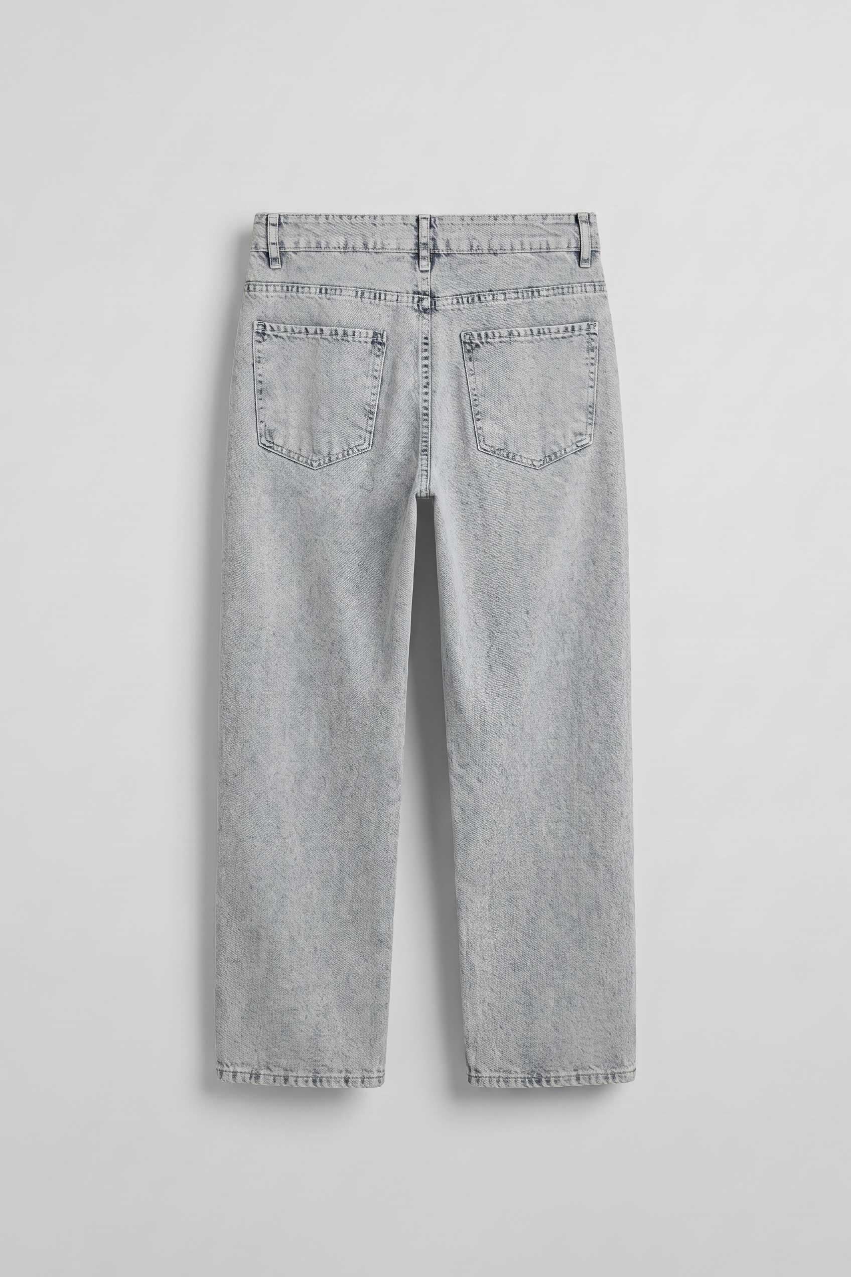 Erkek Baggy Yıkamalı Jean Pantolon Buz Mavi