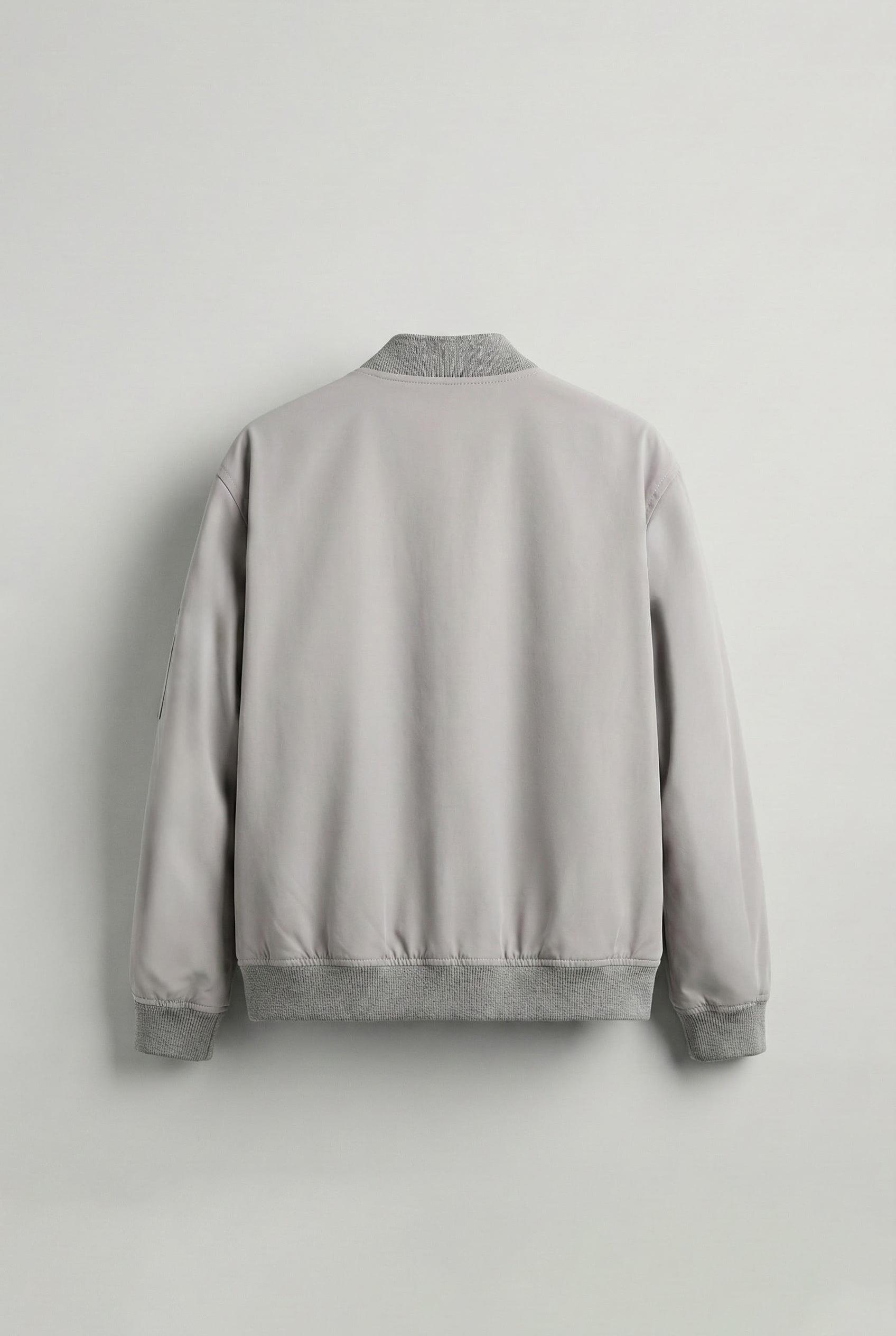Erkek Basic Bomber Ceket Gri