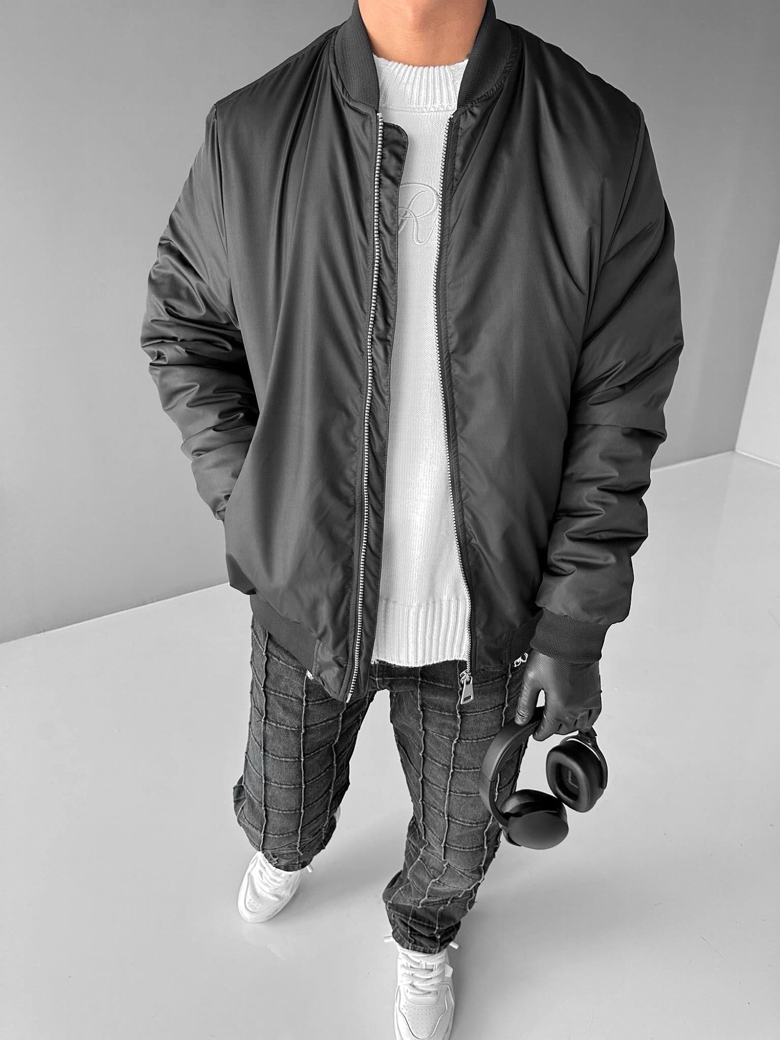 Erkek Basic Bomber Ceket Siyah