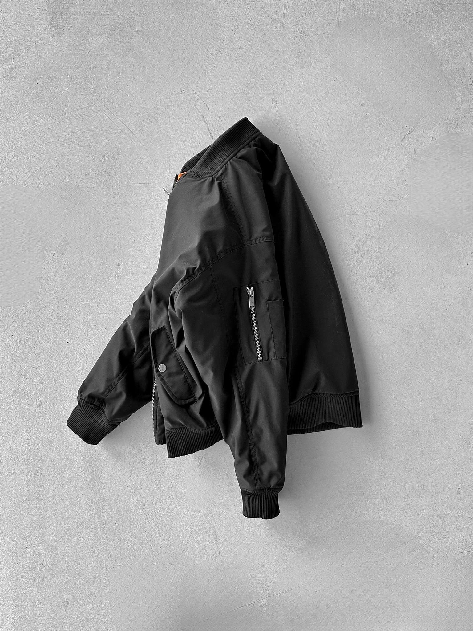 Erkek Basic Bomber Ceket Siyah