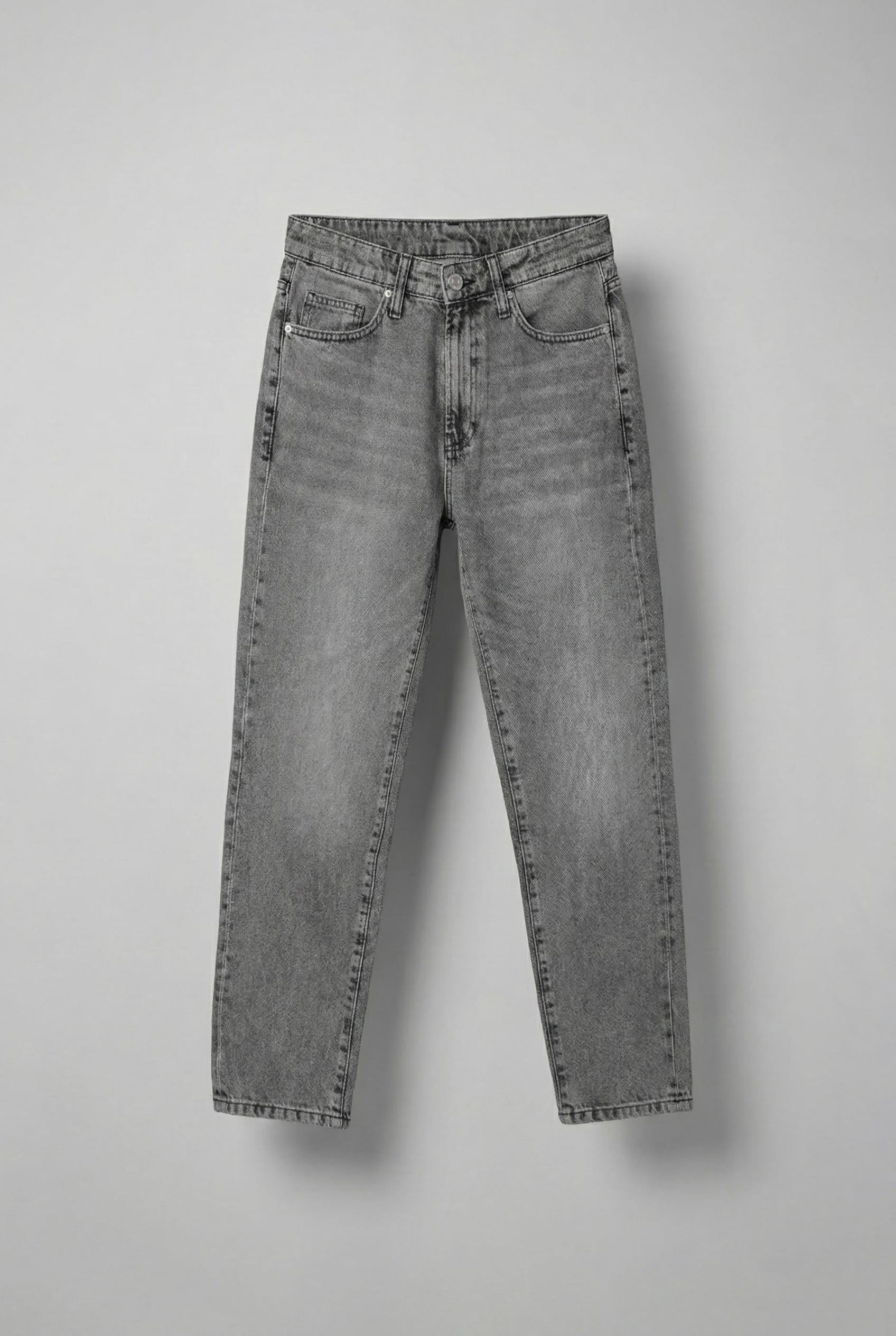 Erkek Basic Boyfriend Jean Gri