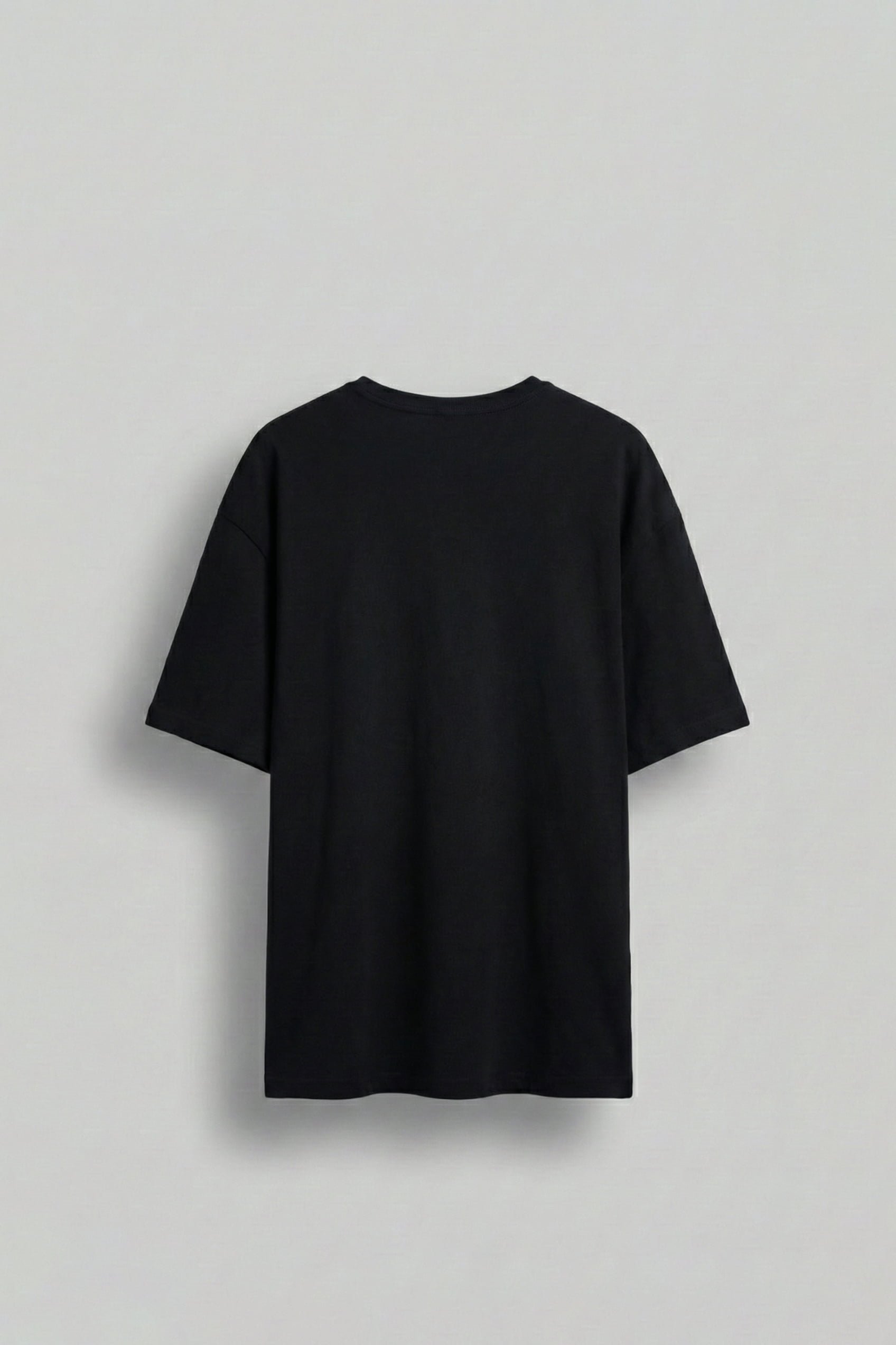 Erkek Baskılı Oversize T-Shirt Siyah