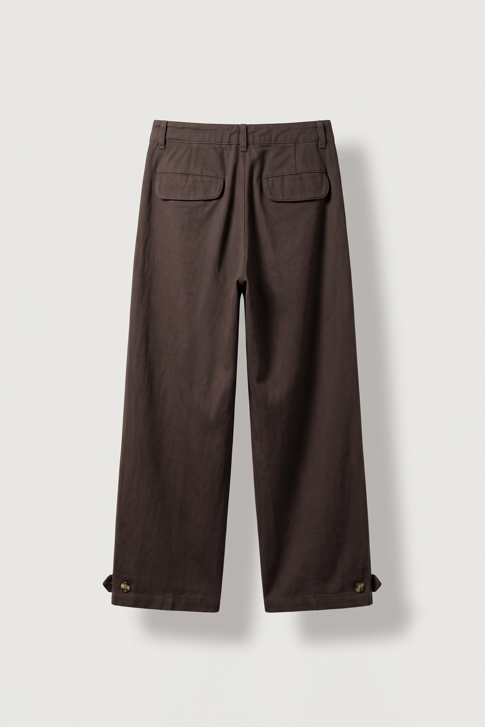 Erkek Bol Kalıp Premium Gabardin Pantolon Kahverengi