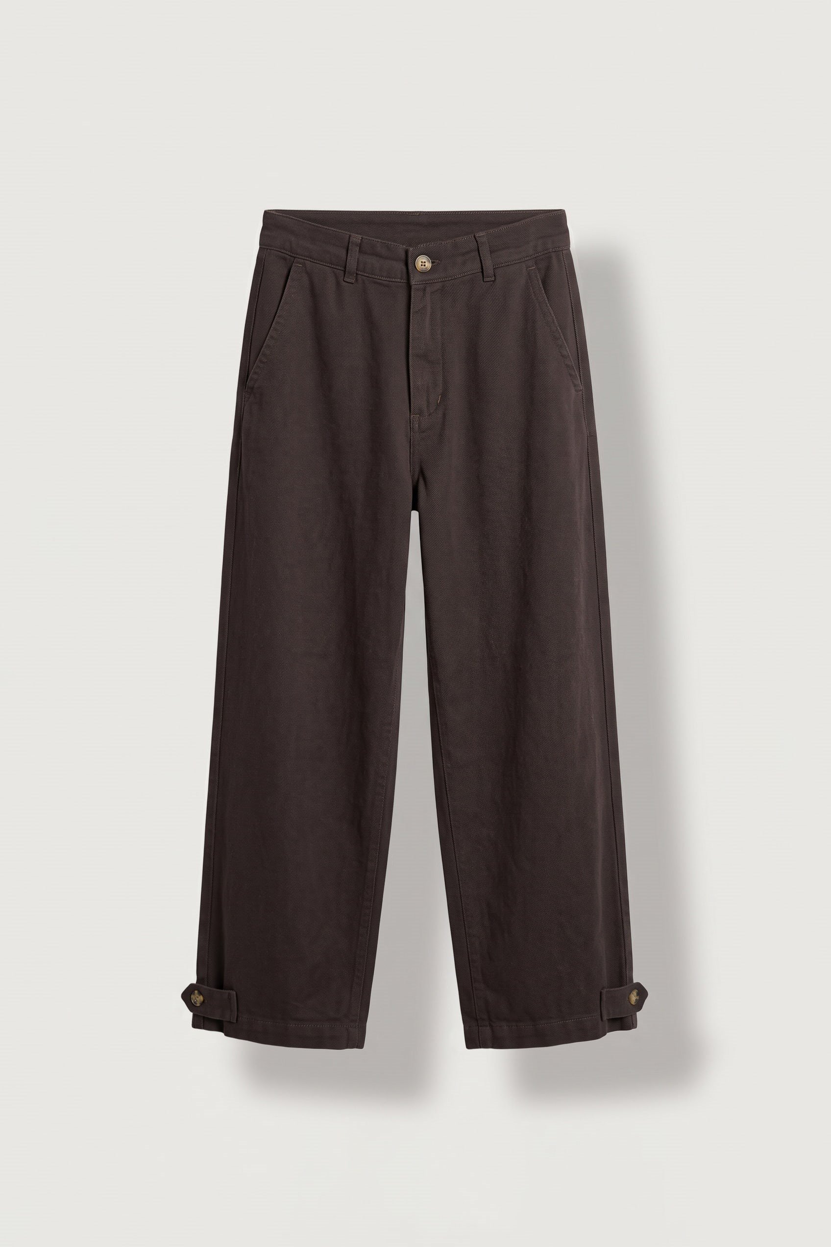 Erkek Bol Kalıp Premium Gabardin Pantolon Kahverengi