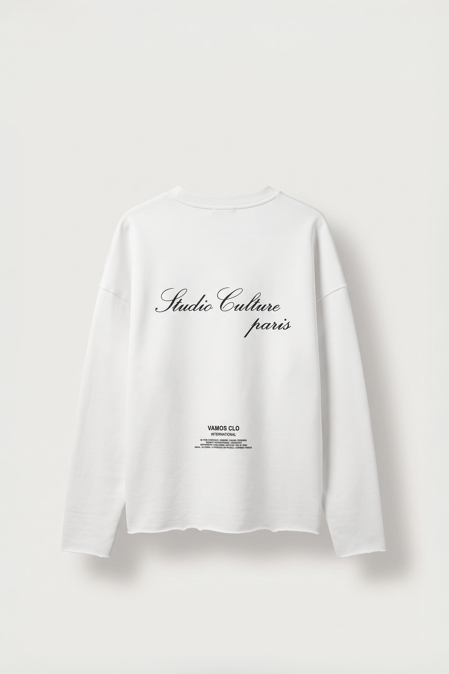 Erkek Boxy Fit Bisiklet Yaka Yıkamalı Baskılı Sweatshirt Ekru