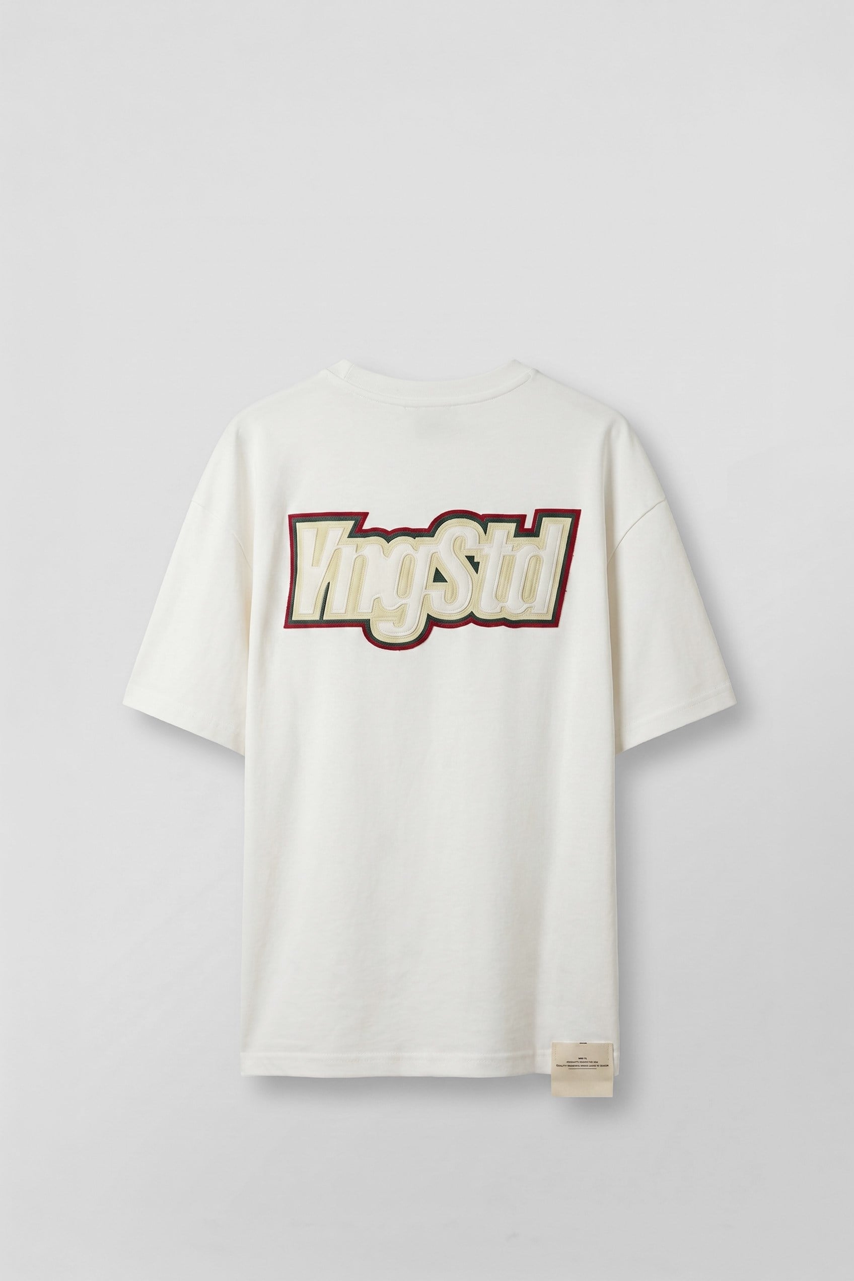 Erkek Boxy Fit Kabartma Nakışlı T-Shirt Ekru