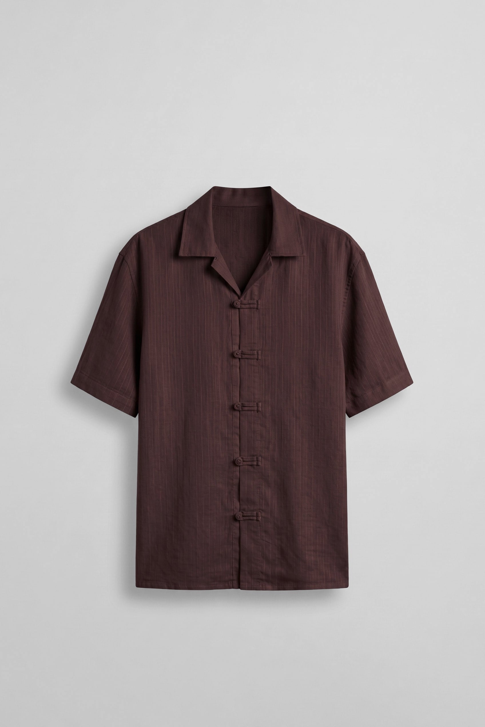 Erkek Boxy Fit Tencel Kumaş Kimono Gömlek Bordo