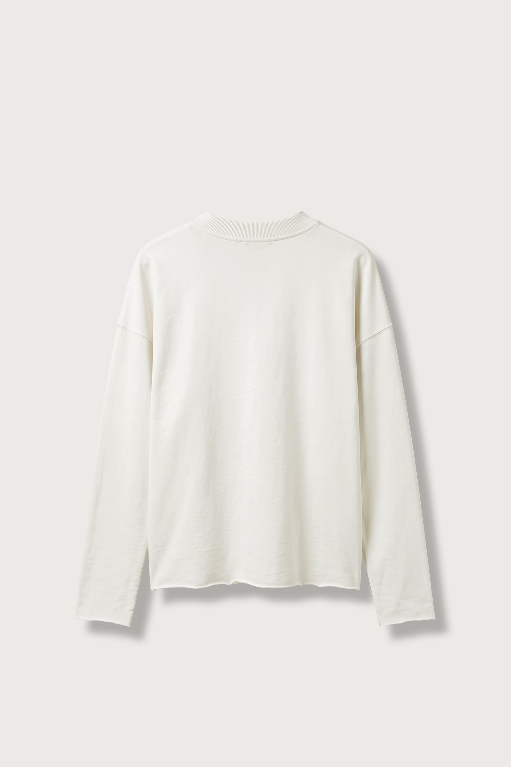 Erkek Boxy Fit Yazı Baskılı Bisiklet Yaka Sweatshirt Ekru