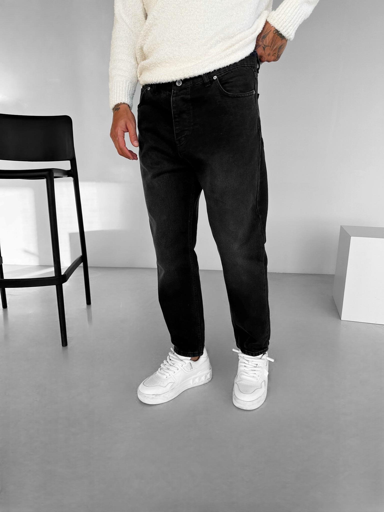 Erkek Boyfriend Fit Basic Jean Siyah