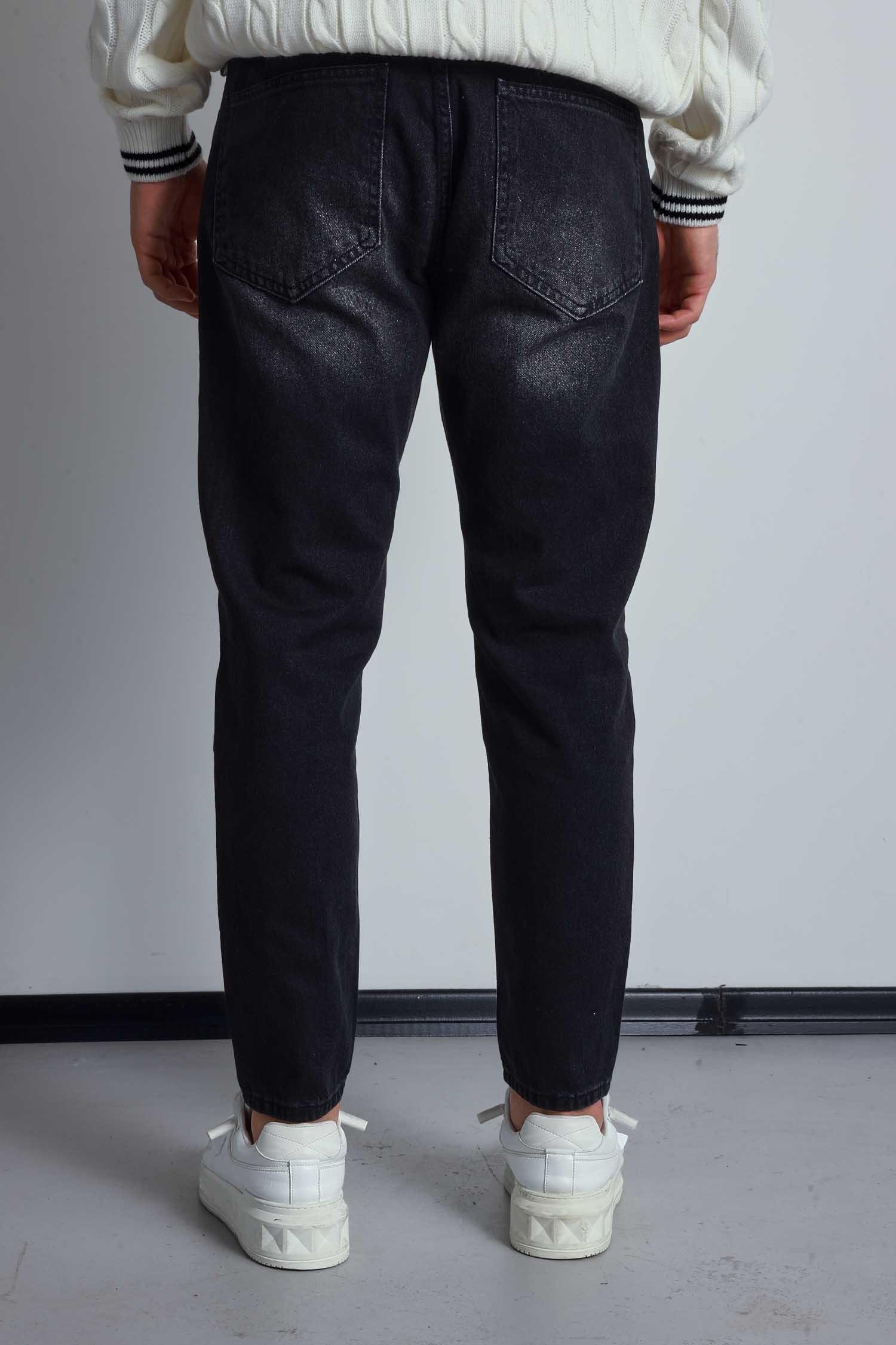 Erkek Boyfriend Fit Jean Pantolon Siyah