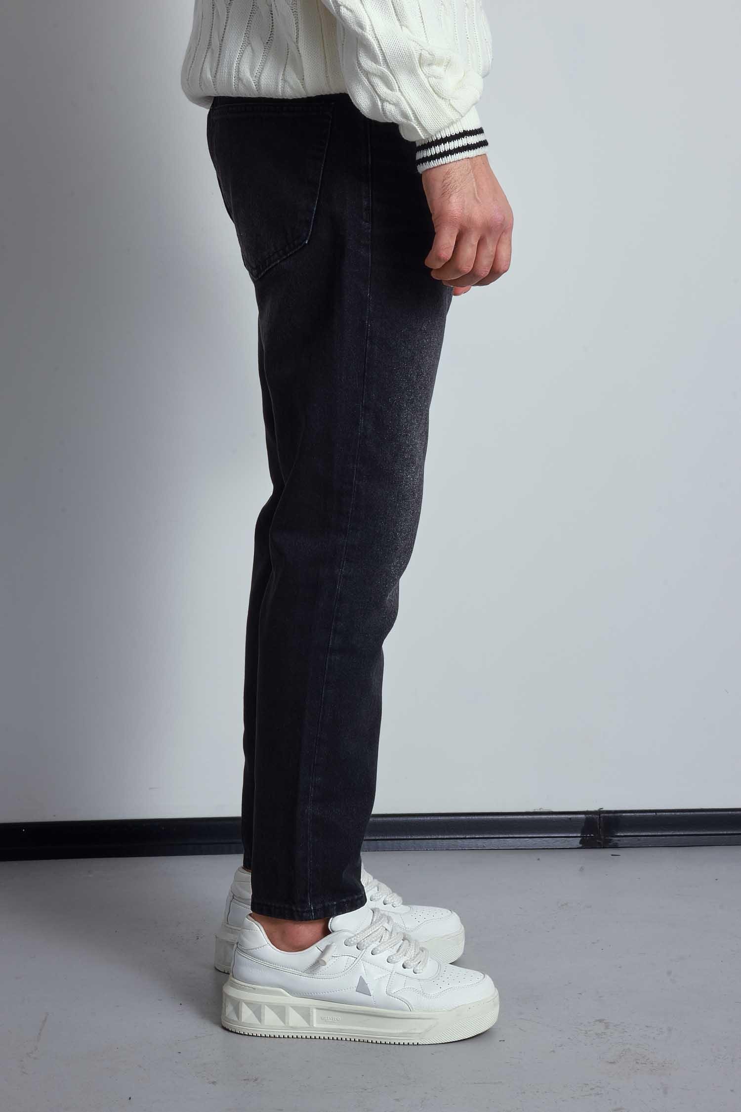 Erkek Boyfriend Fit Jean Pantolon Siyah