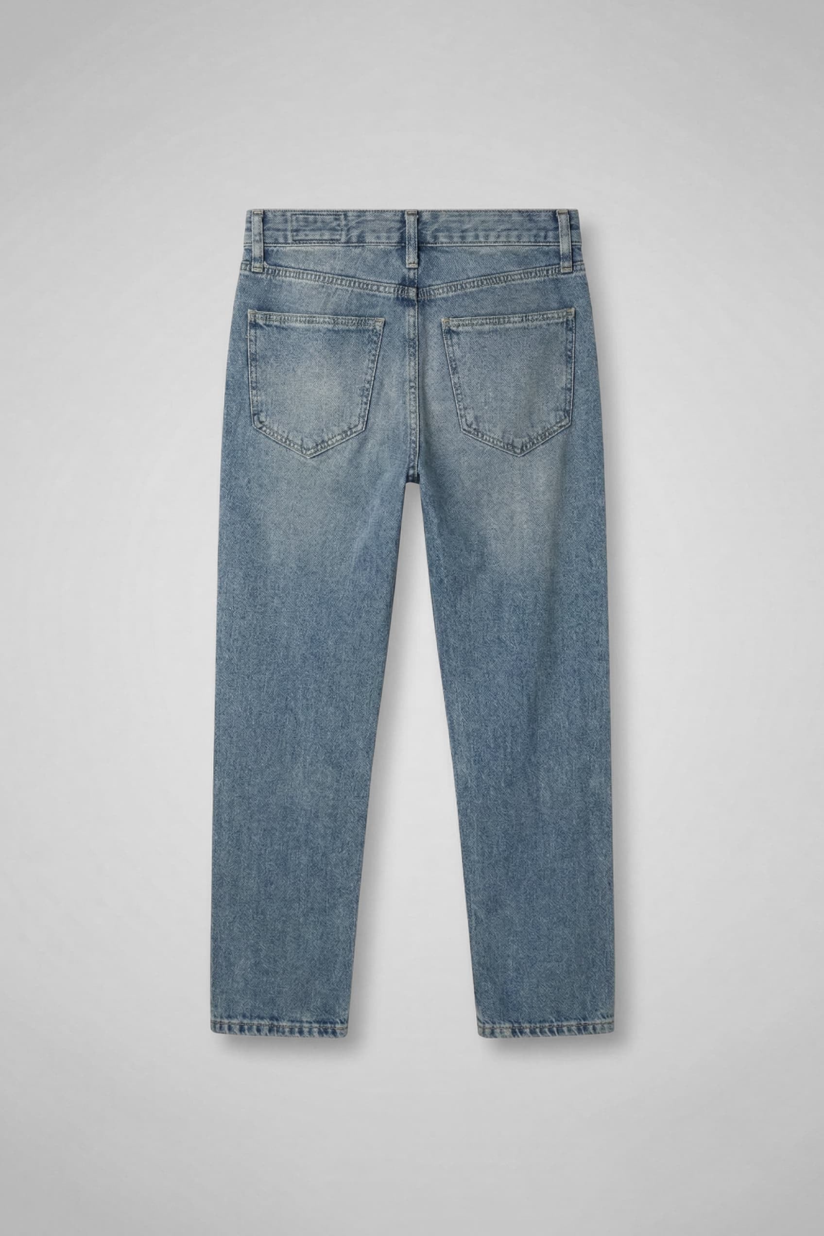 Erkek Boyfriend Yıkamalı Jean Pantolon Mavi