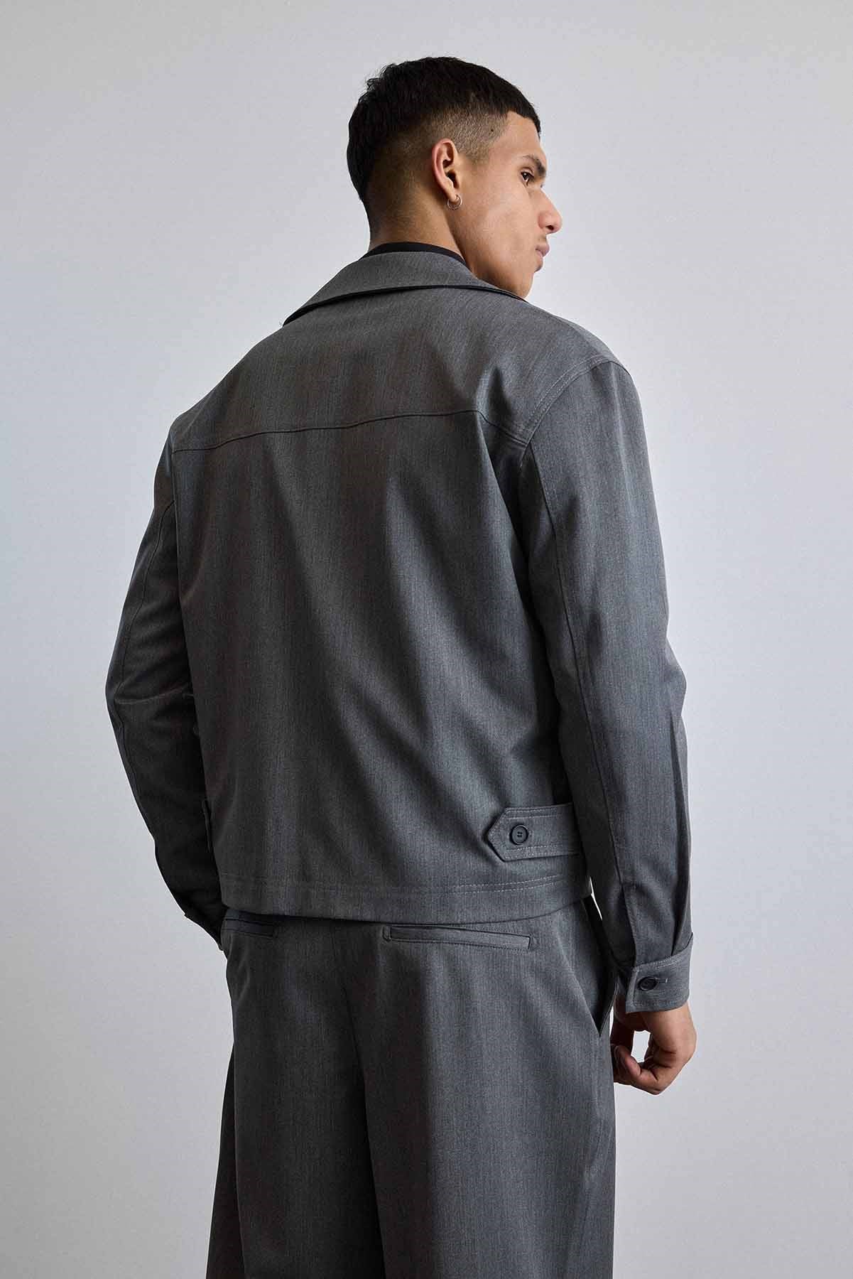 Erkek Erkek Premium Relaxed Fit Ceket Pantolon Takımı Antrasit