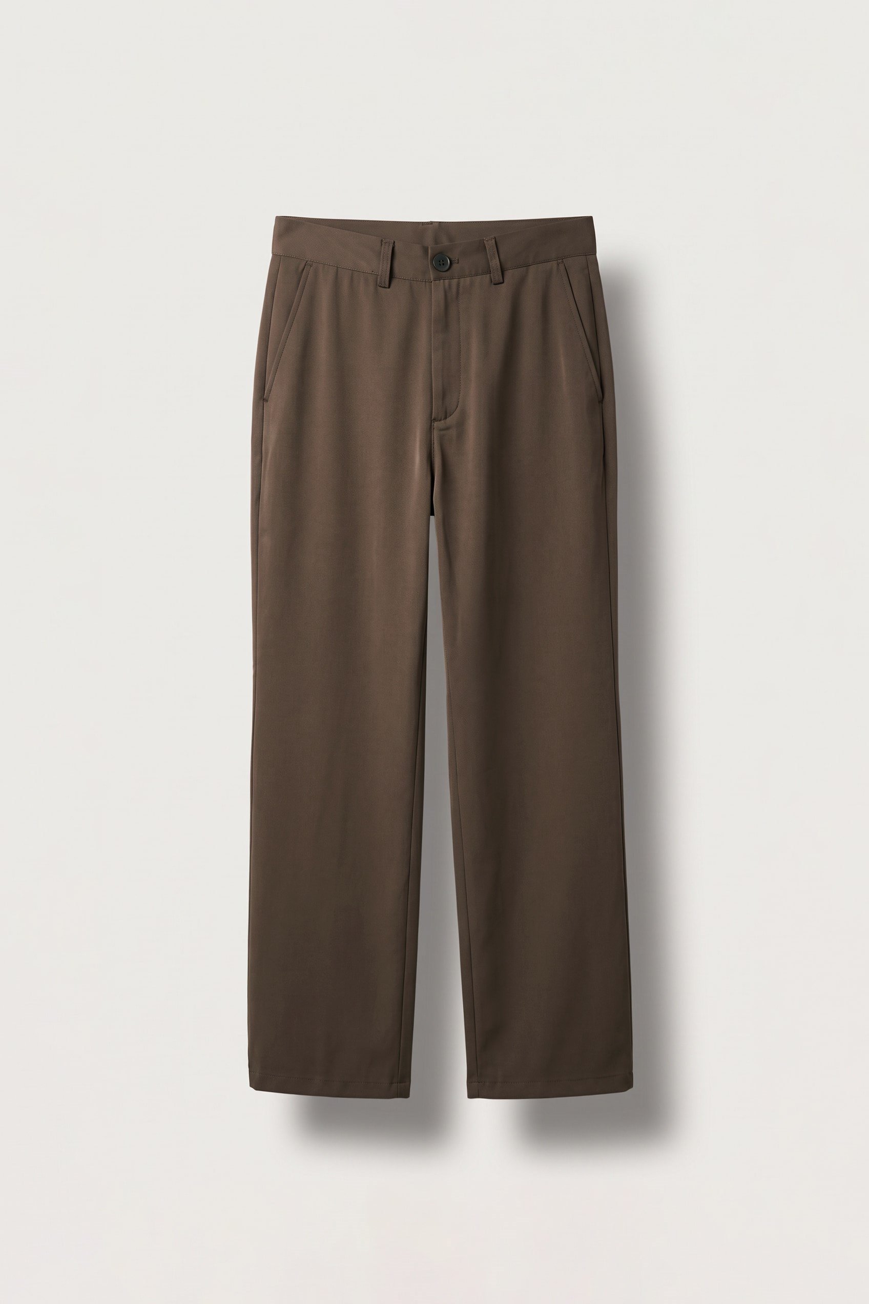 Erkek Flare Fit Dökümlü Kumaş Pantolon Kahverengi