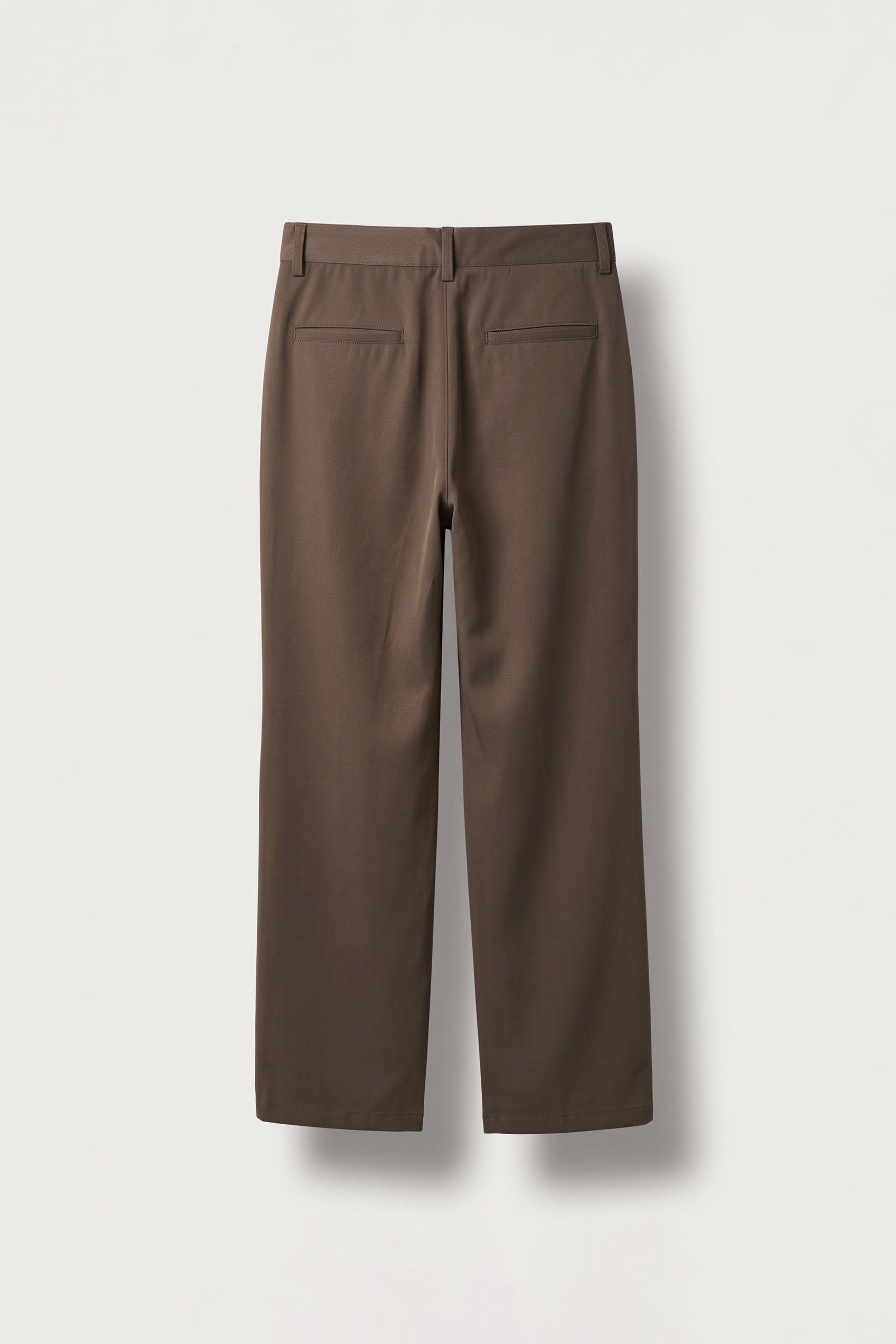 Erkek Flare Fit Dökümlü Kumaş Pantolon Kahverengi