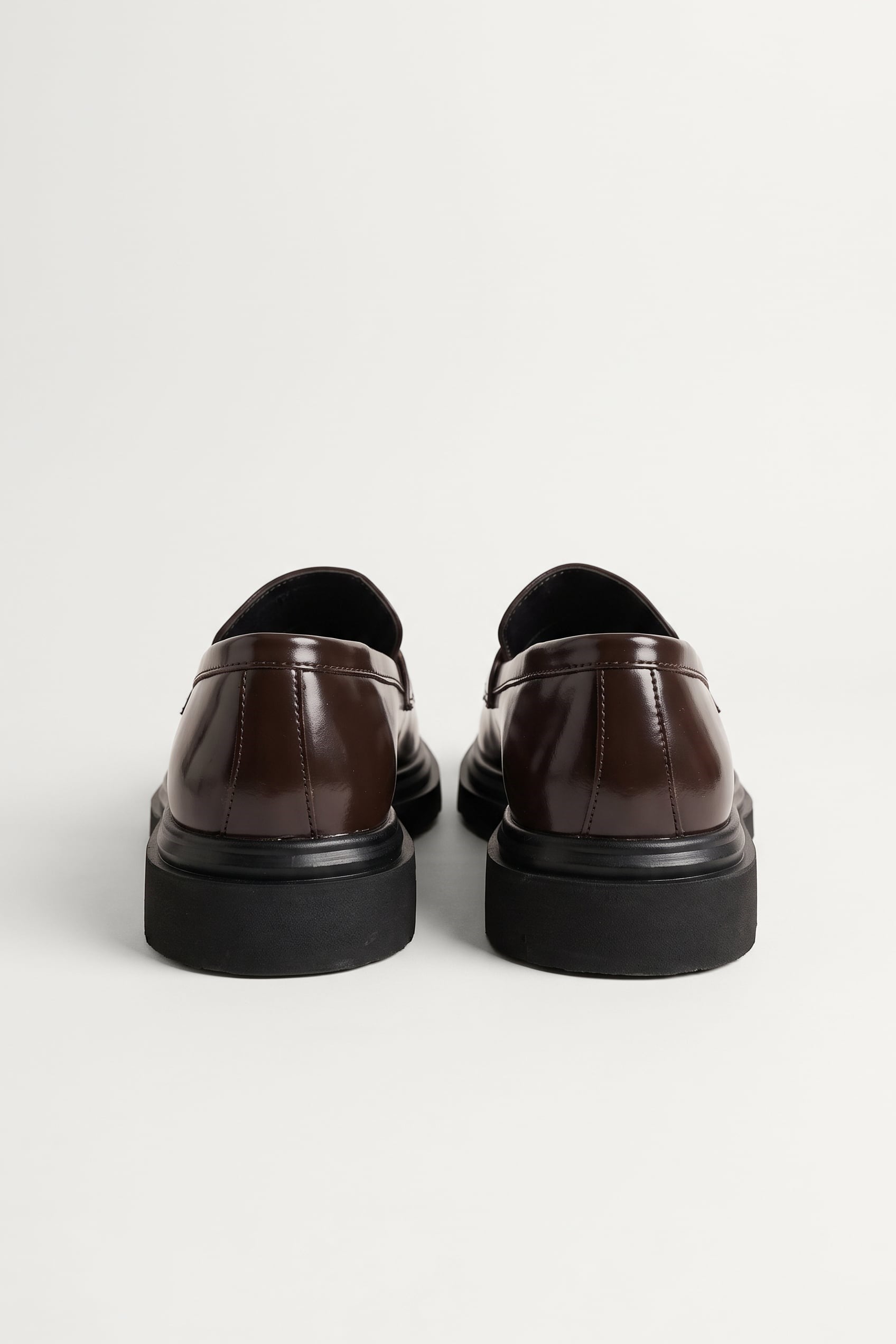 Erkek Kalın Taban Penny Loafer Ayakkabı Kahverengi