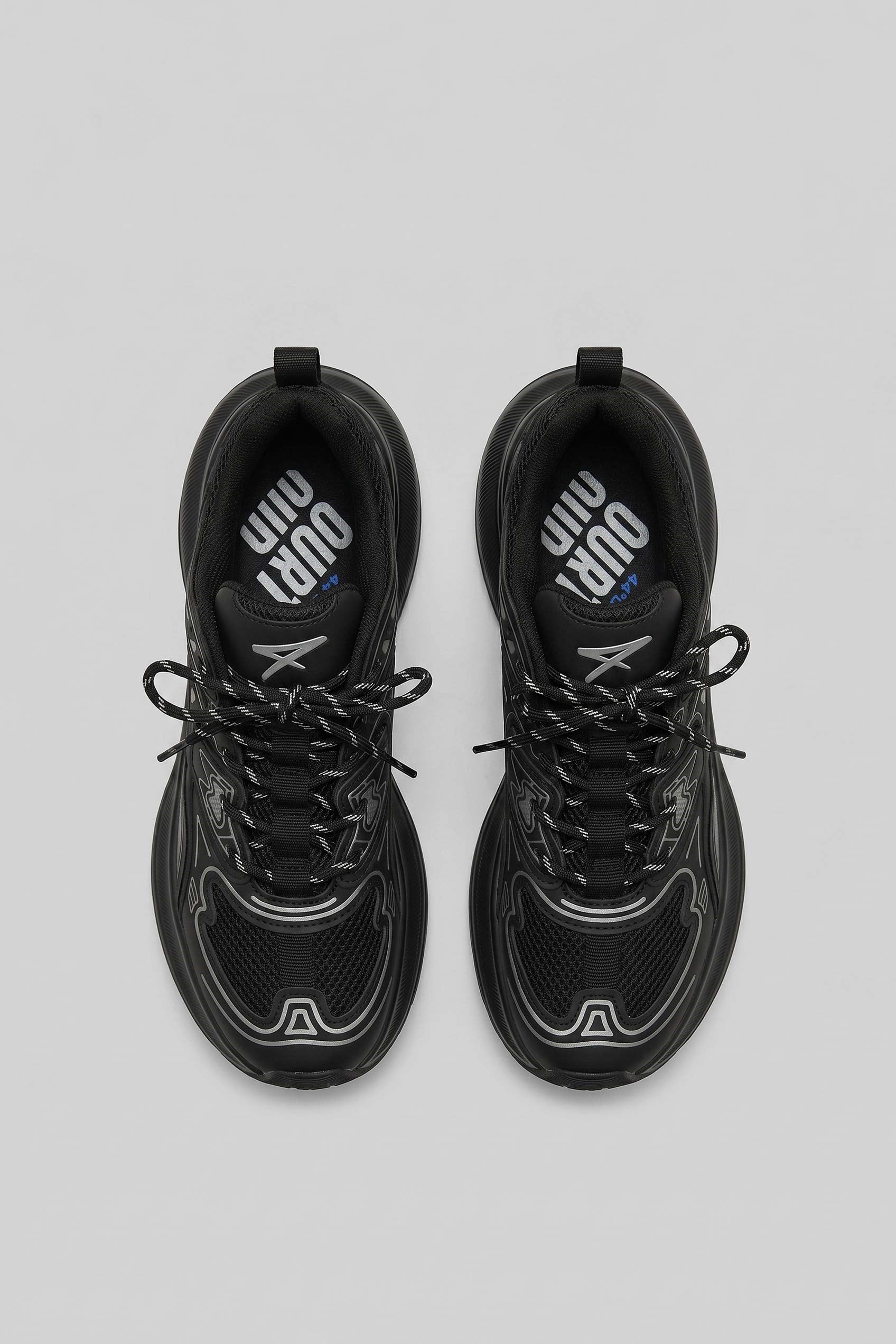 Erkek Kalın Tabanlı Günlük Track Sneaker Siyah