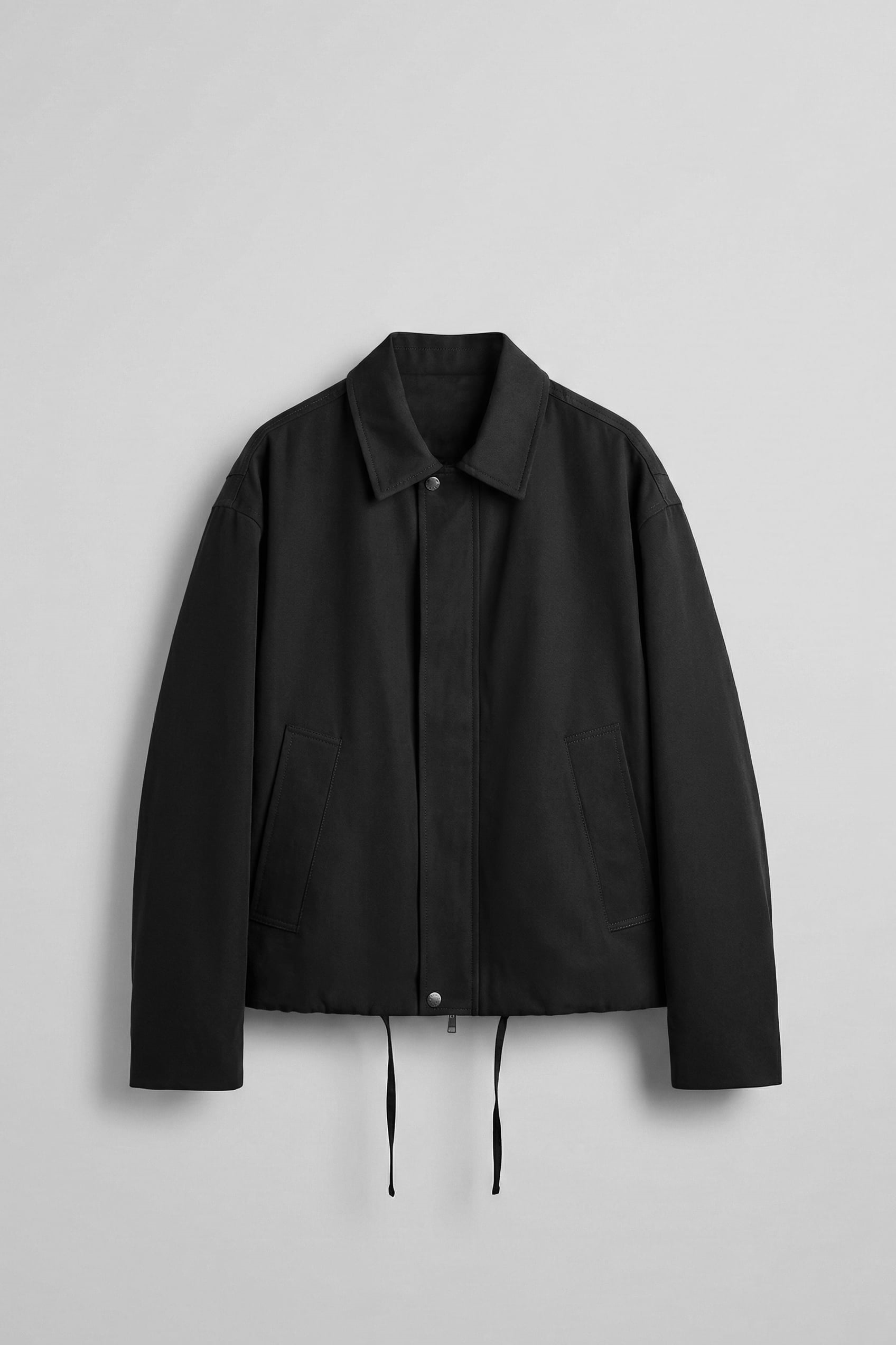 Erkek Kore Oversize Casual Bomber Ceket Siyah