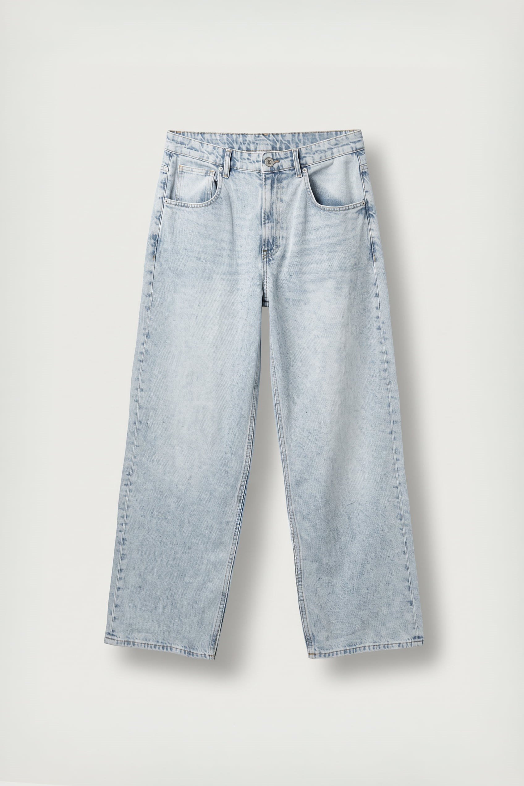 Erkek Old School Baggy Fit Jean Pantolon Açık Mavi