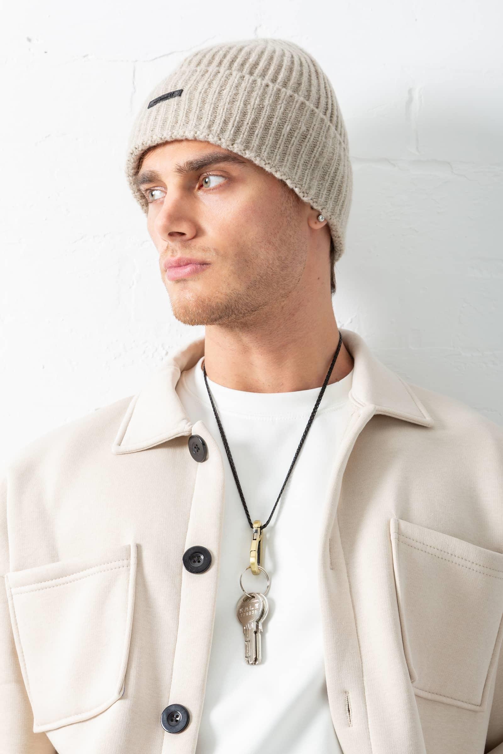 Erkek Oversize Basic Rahat Ceket Bej