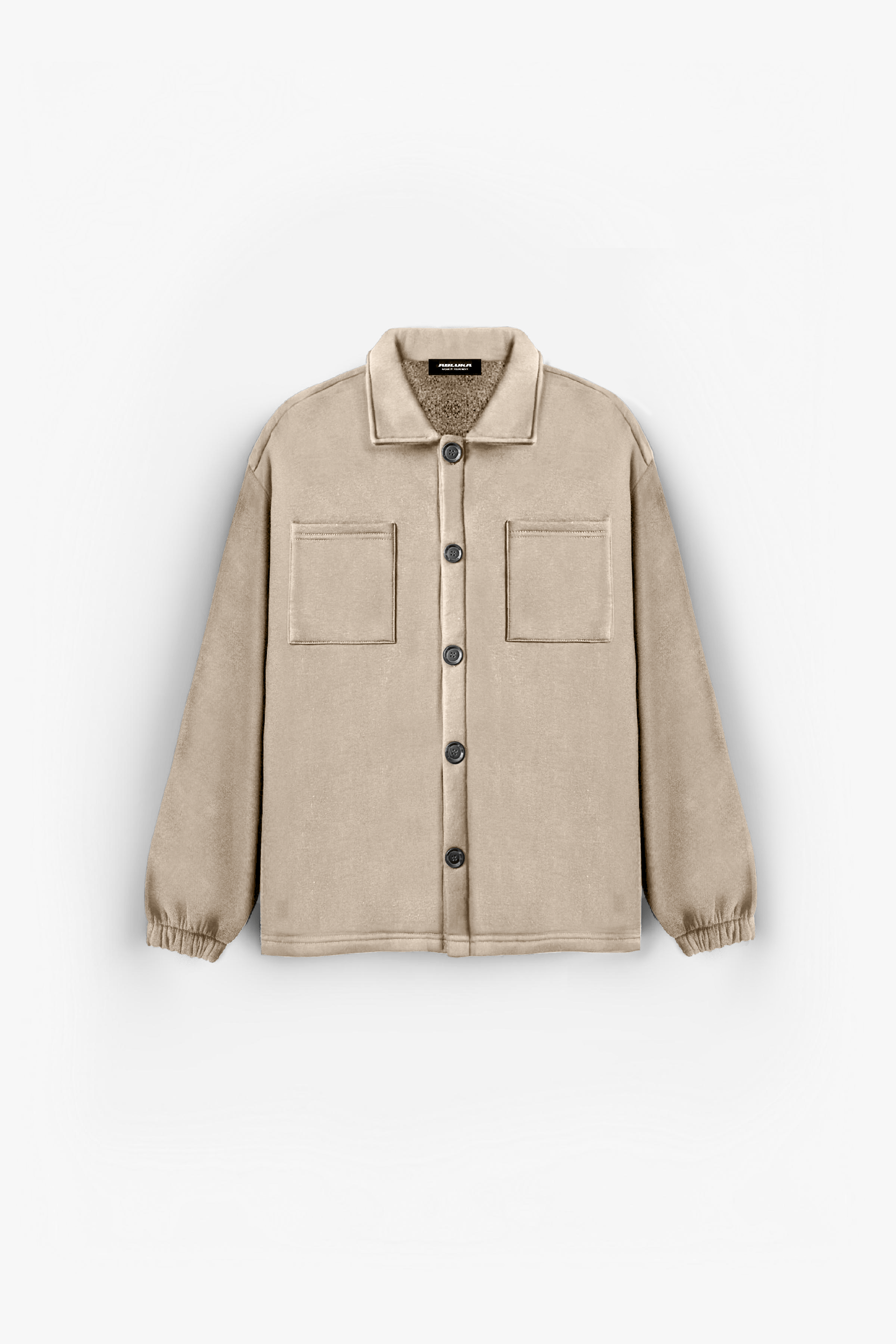 Erkek Oversize Basic Rahat Ceket Bej
