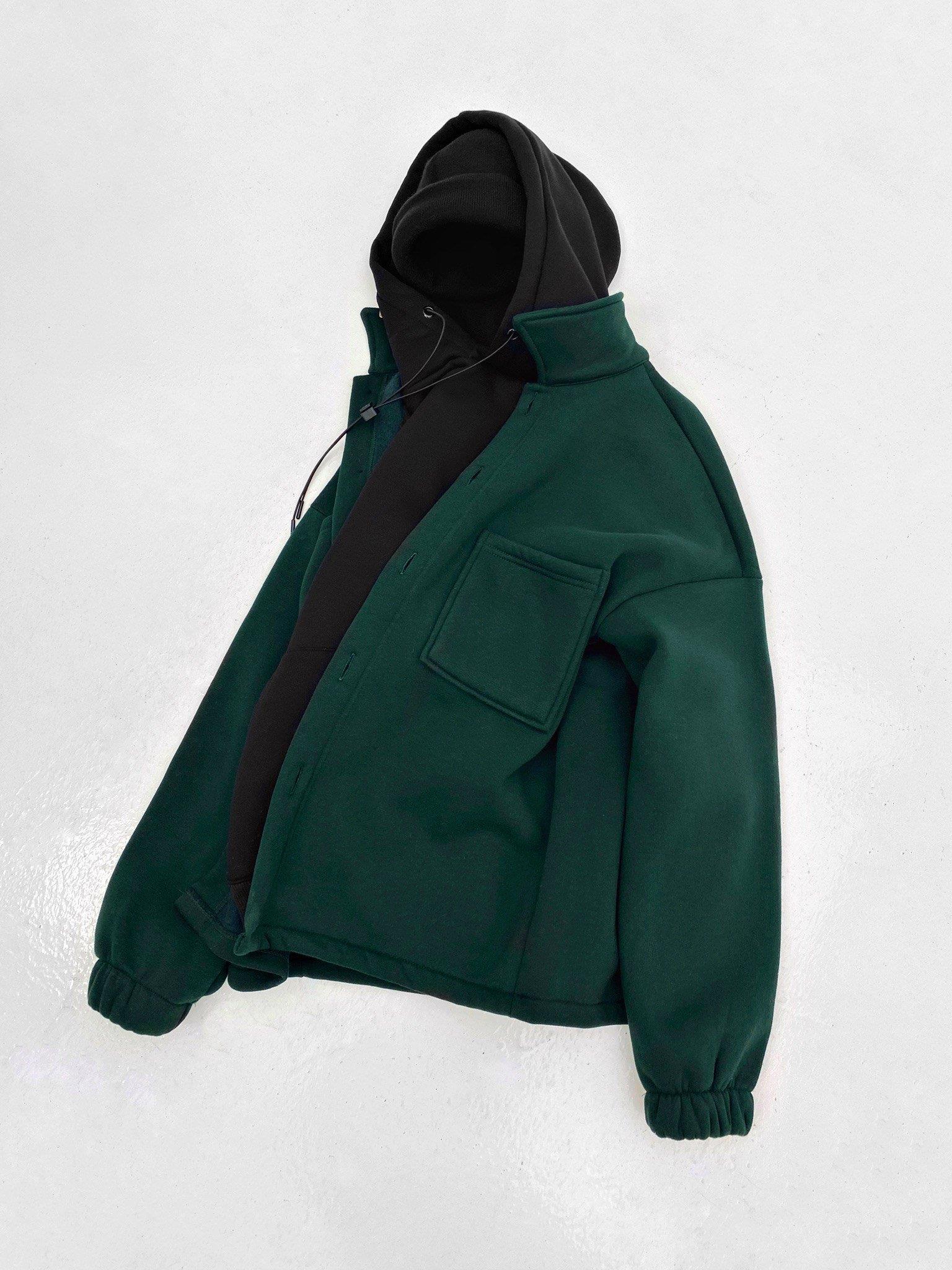 Erkek Oversize Basic Rahat Ceket Yeşil