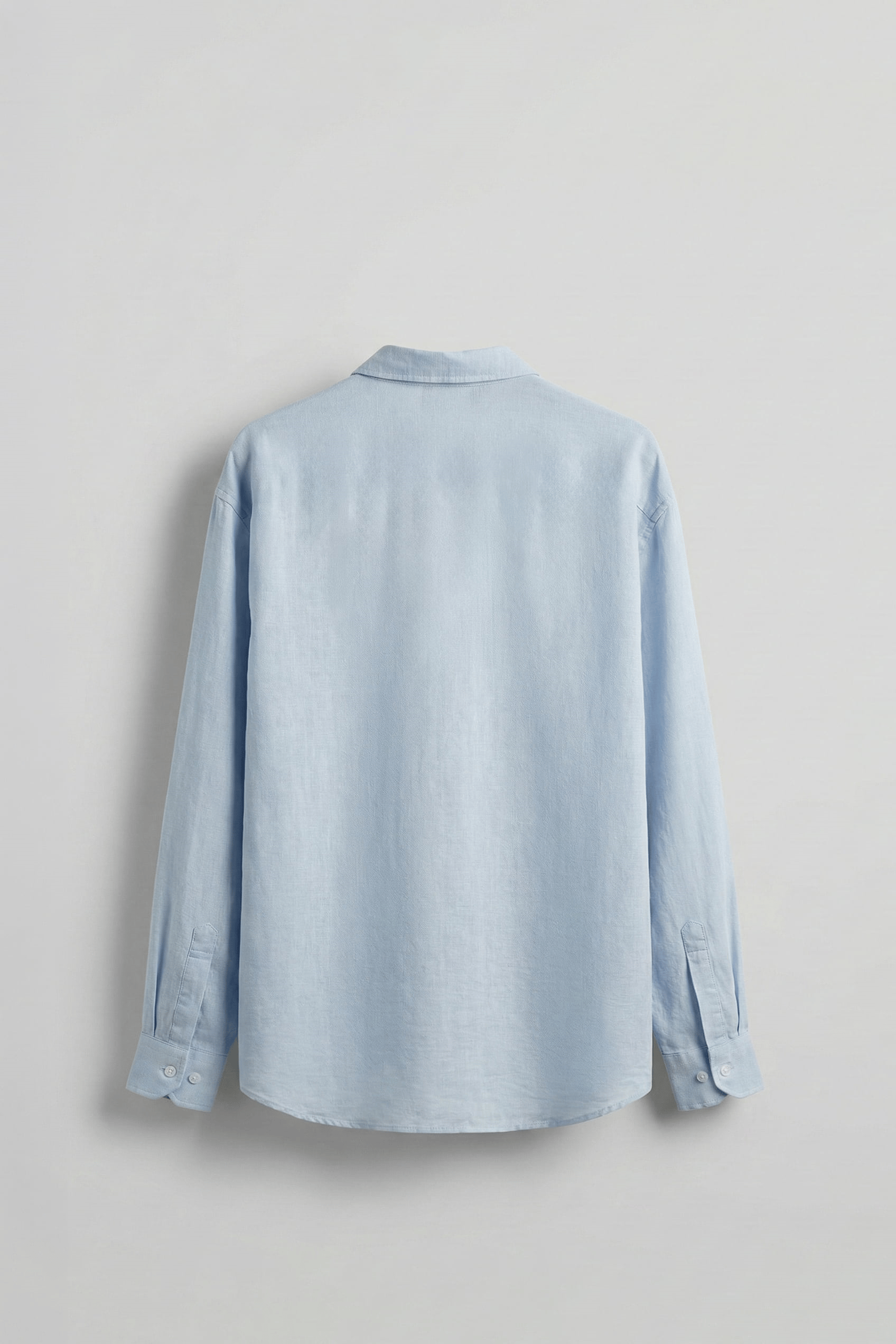Erkek Oversize Basic Rahat Gömlek Açık Mavi