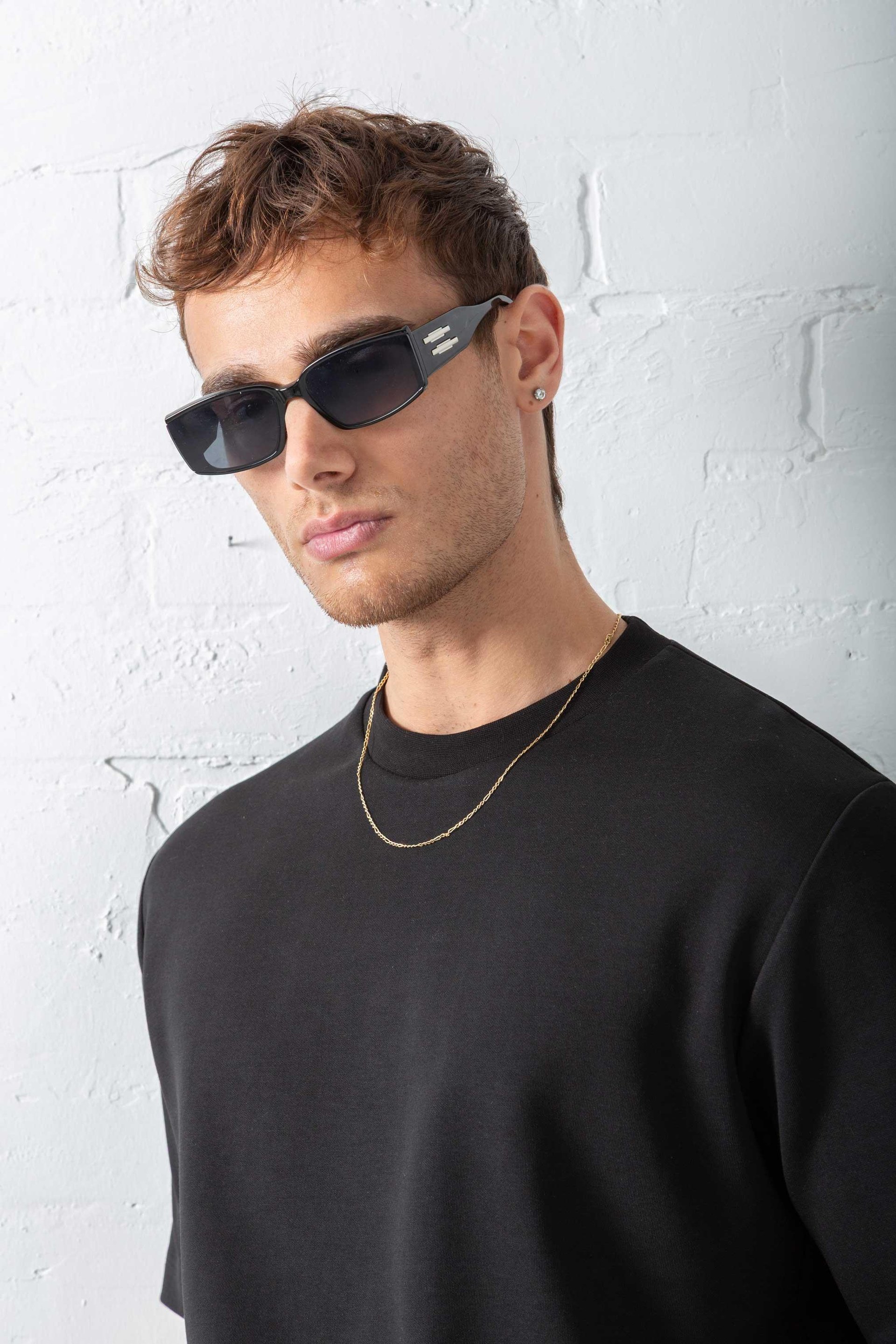 Erkek Oversize Basic Rahat T-Shirt Siyah