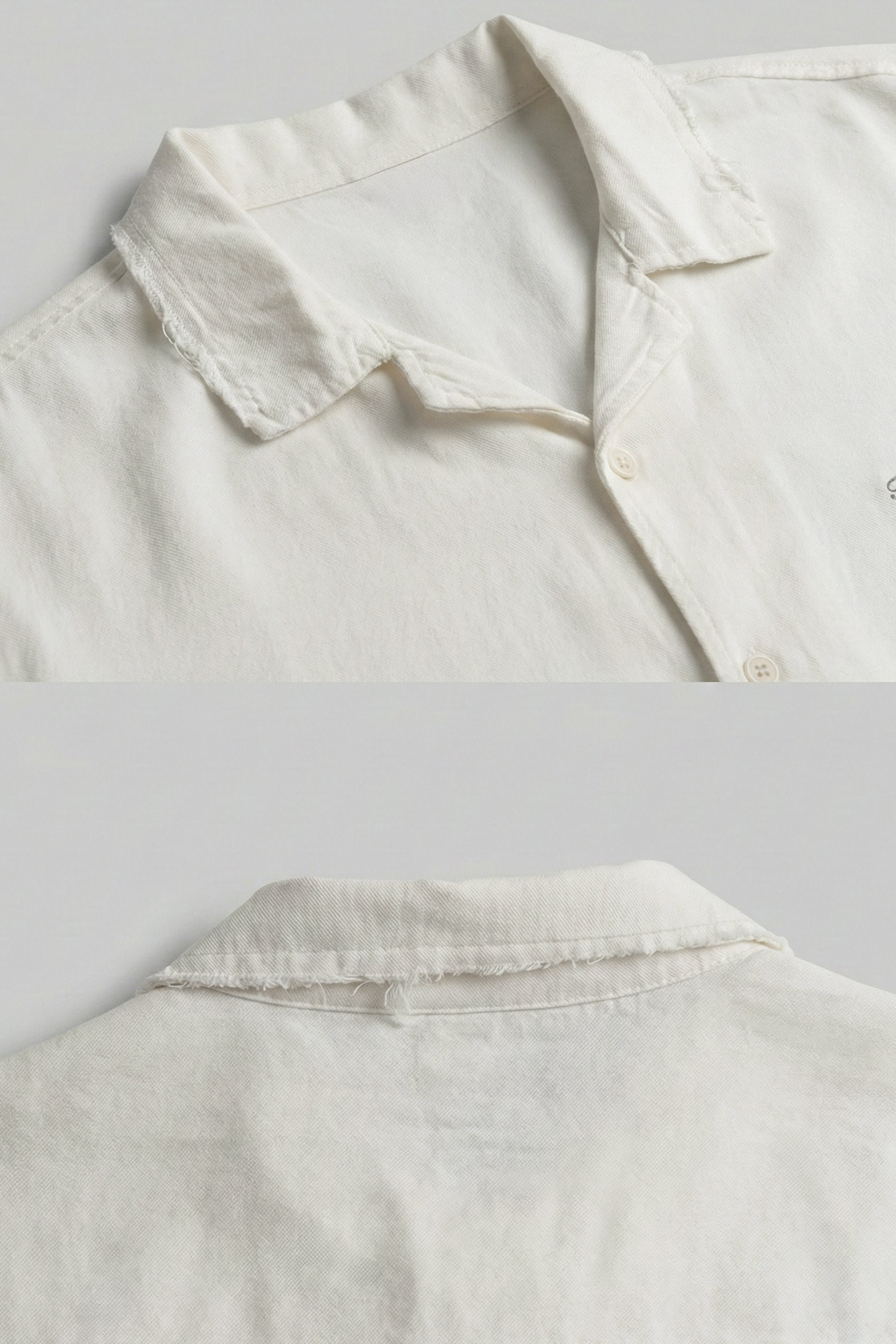 Erkek Oversize 'Flowers The Way' Baskılı Desenli Gömlek Beyaz