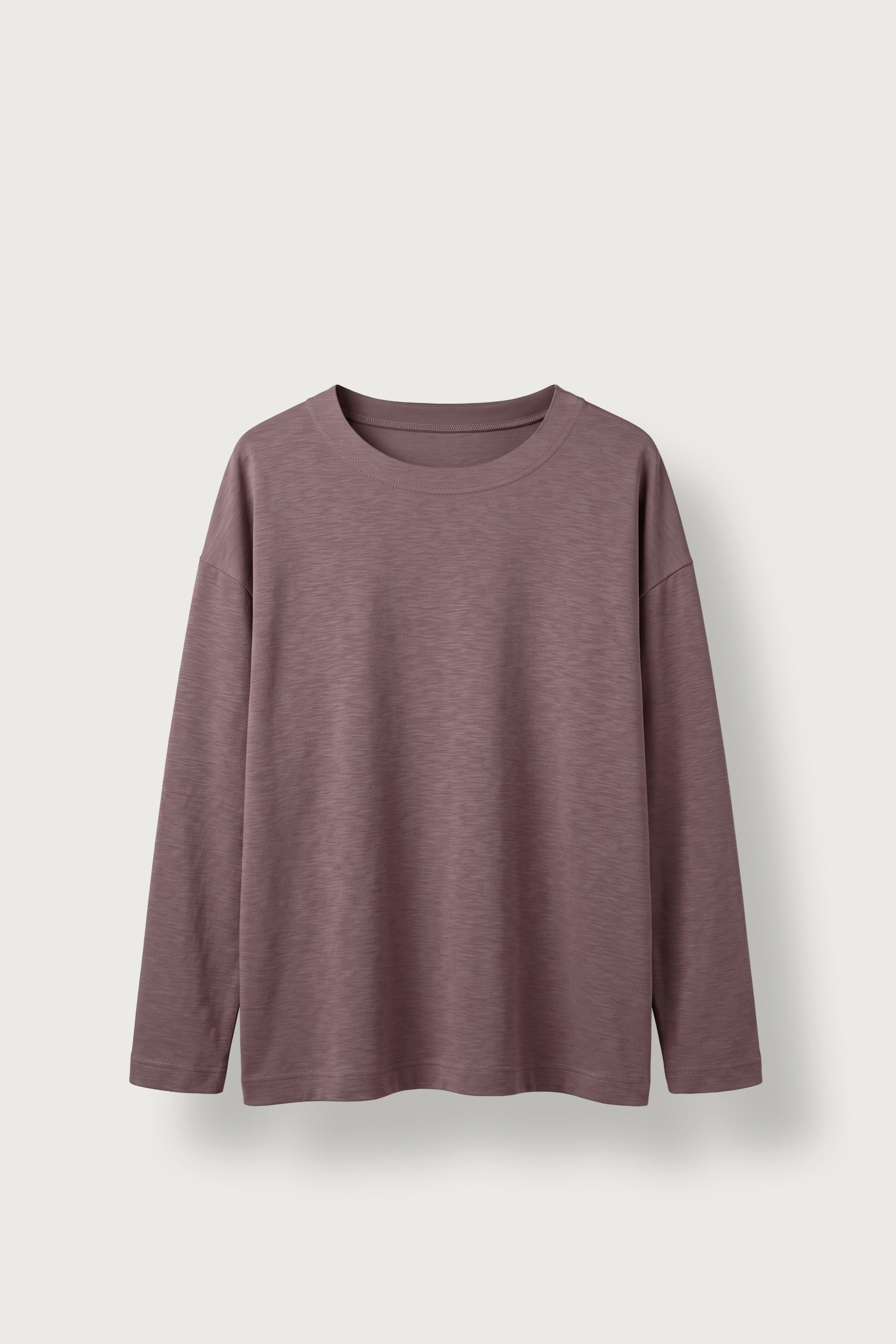 Erkek Oversize Yumuşak Dokulu Modal Kumaş Sweatshirt Açık Kahve