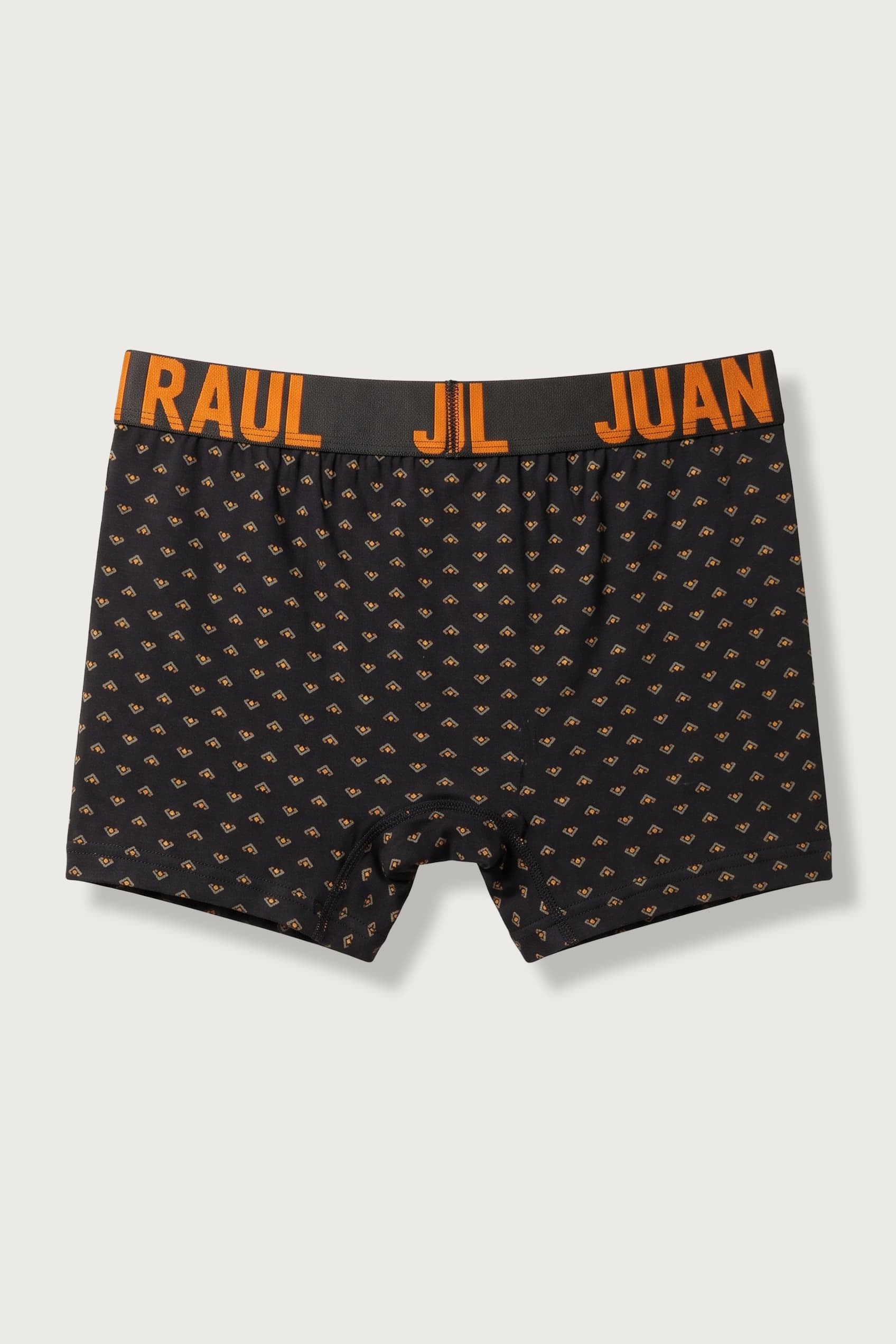 Erkek Pamuklu Geometrik Desenli Boxer Lacivert