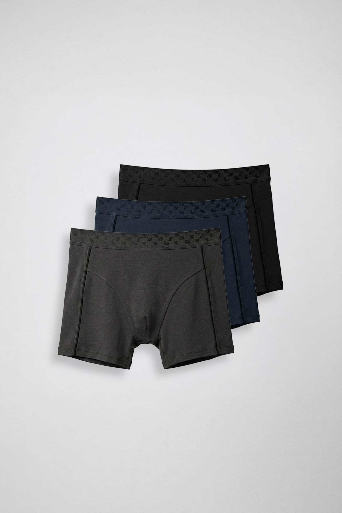 Erkek Pamuklu Modal Lastikli 3’lü Boxer Çok Renkli