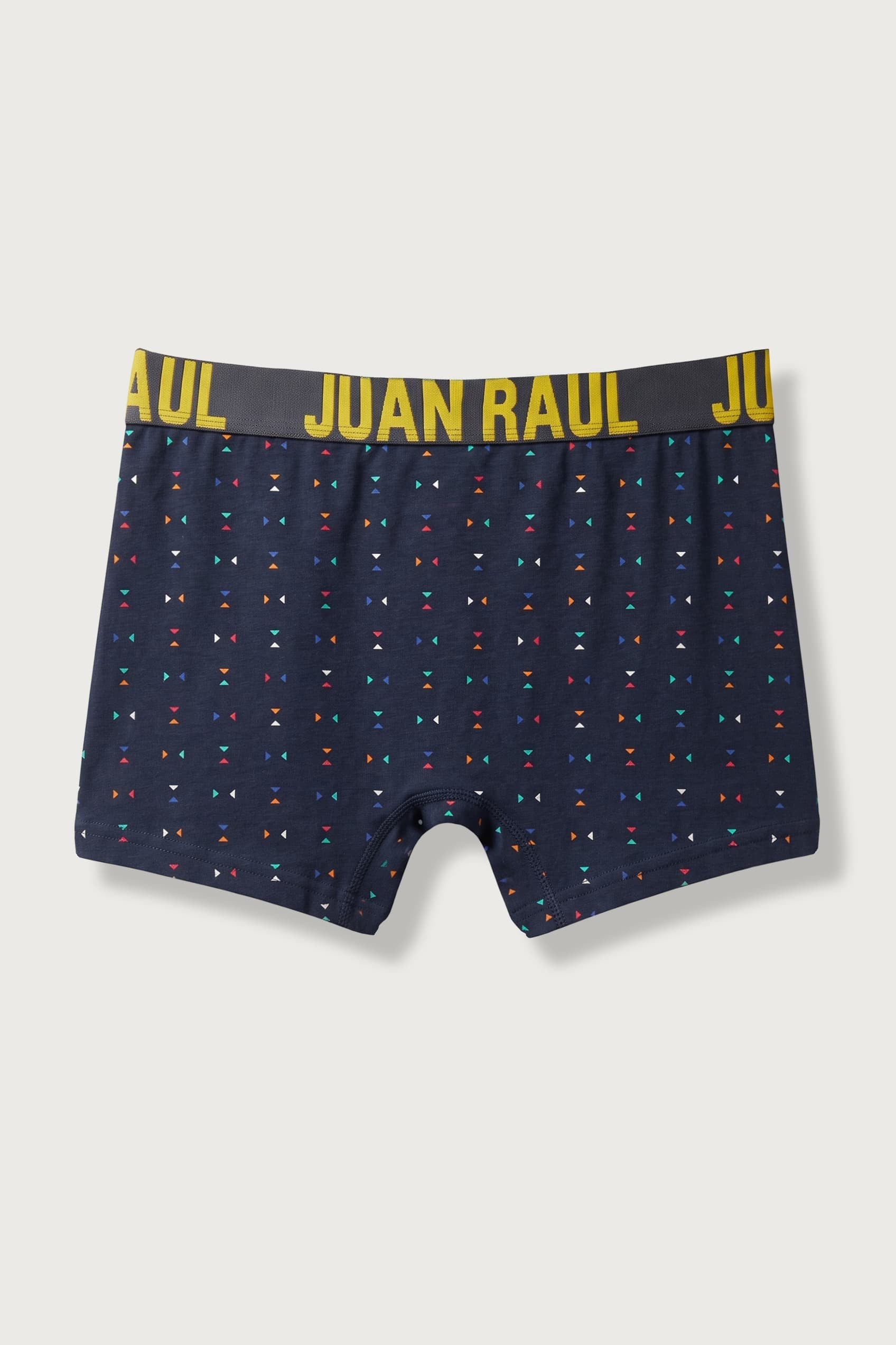 Erkek Pamuklu Üçgen Desenli Boxer Lacivert