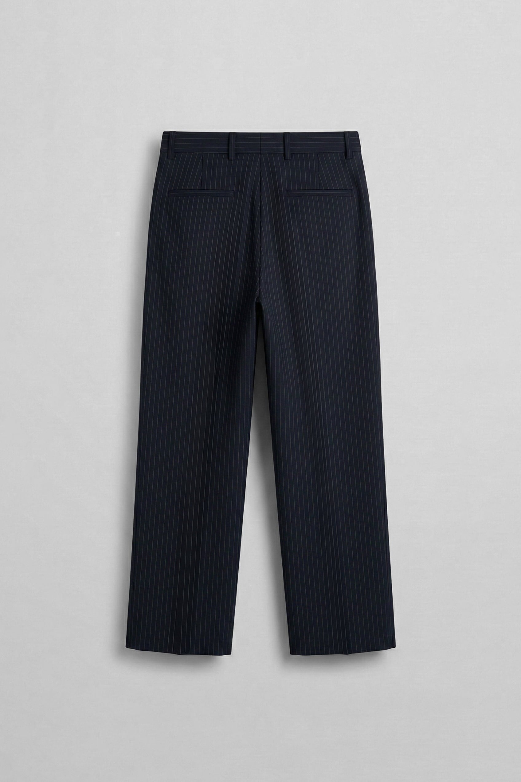 Erkek Premium Relaxed Fit Çizgili Takım Pantolonu Lacivert