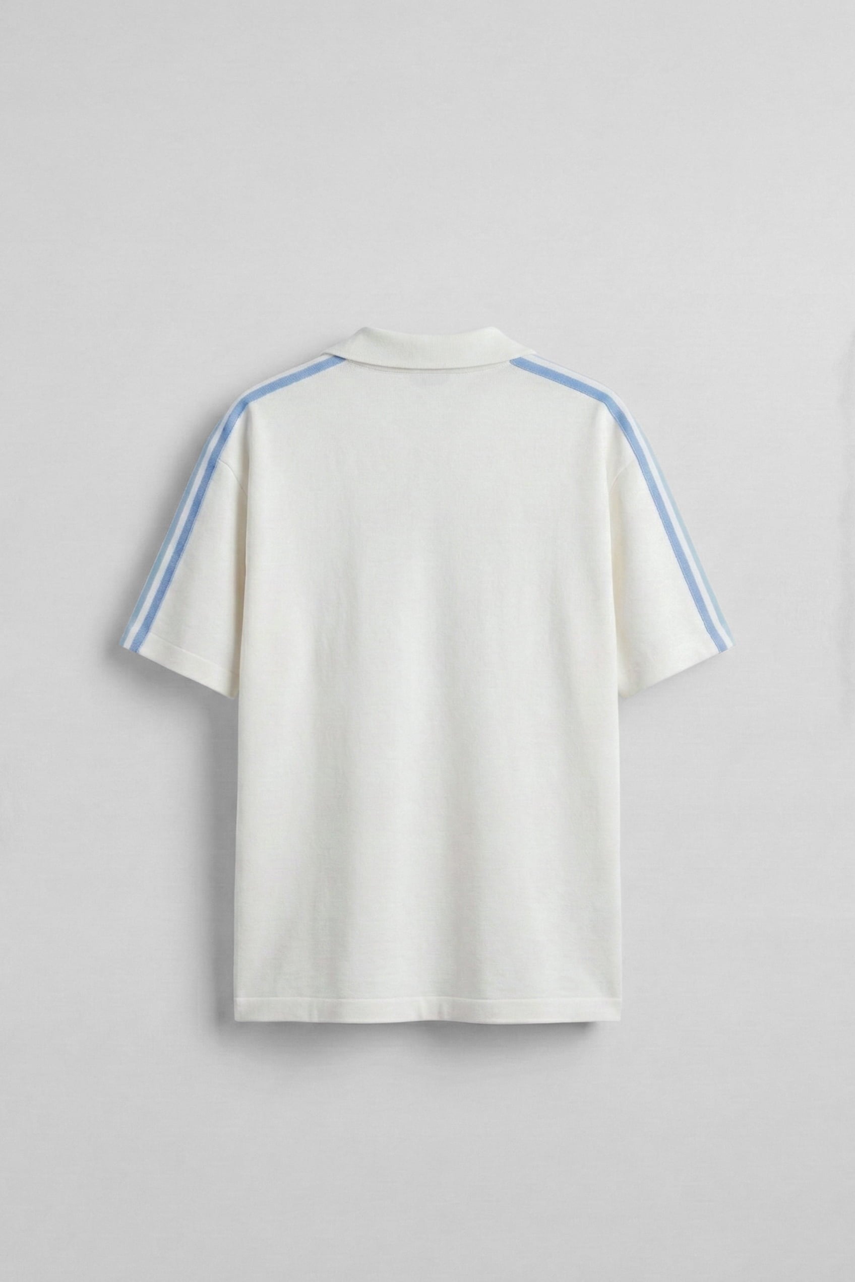 Erkek Regular Fit Arjantin Nakışlı Polo Yaka Forma T-Shirt Ekru