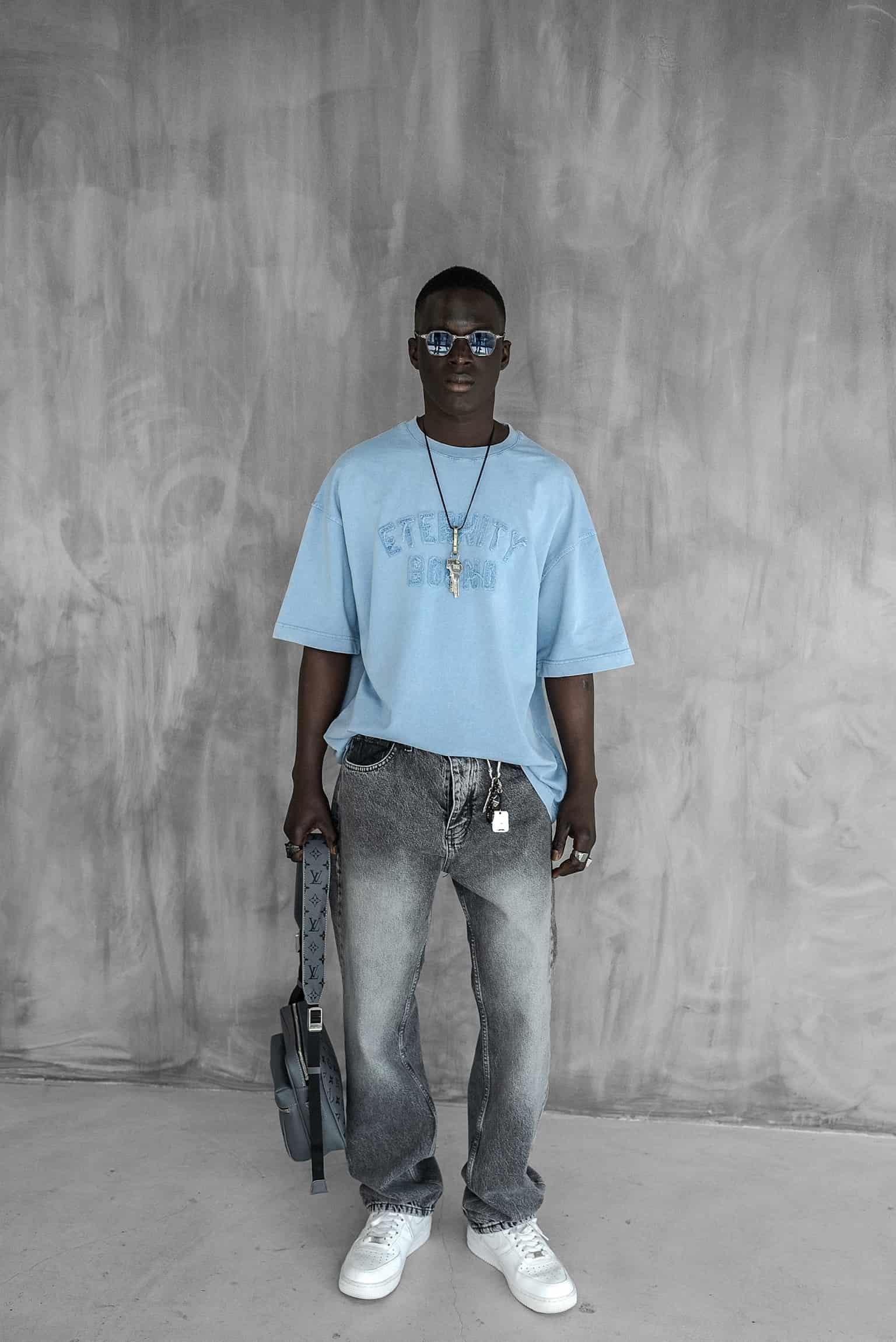 Erkek Regular Fit Jean Gri