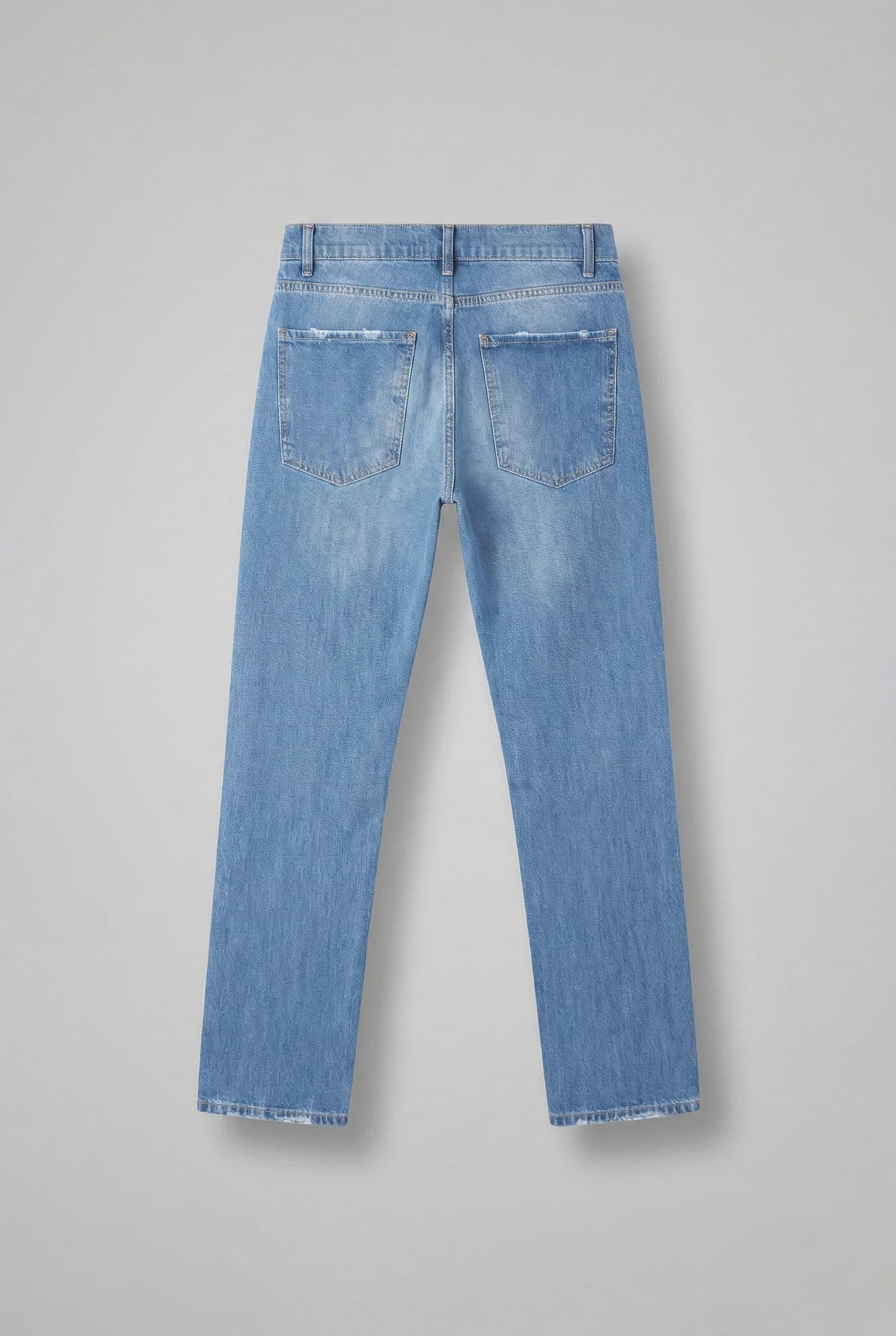 Erkek Regular Fit Jean Pantolon Mavi