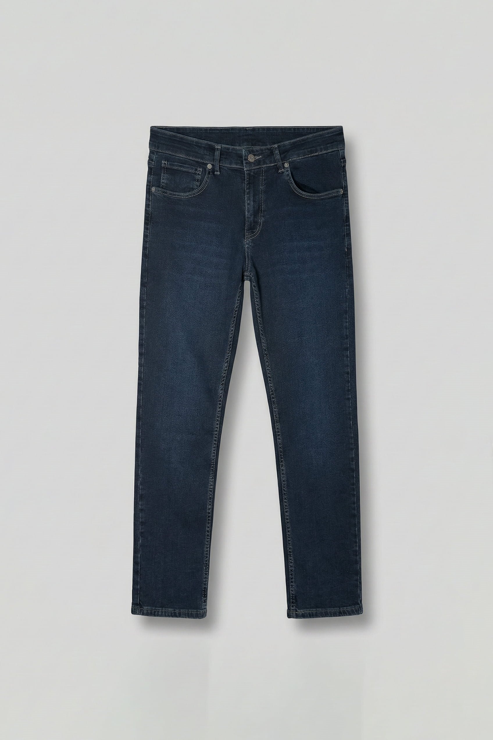 Erkek Regular Fit Kontrast Dikiş Detaylı Jean Pantolon Lacivert