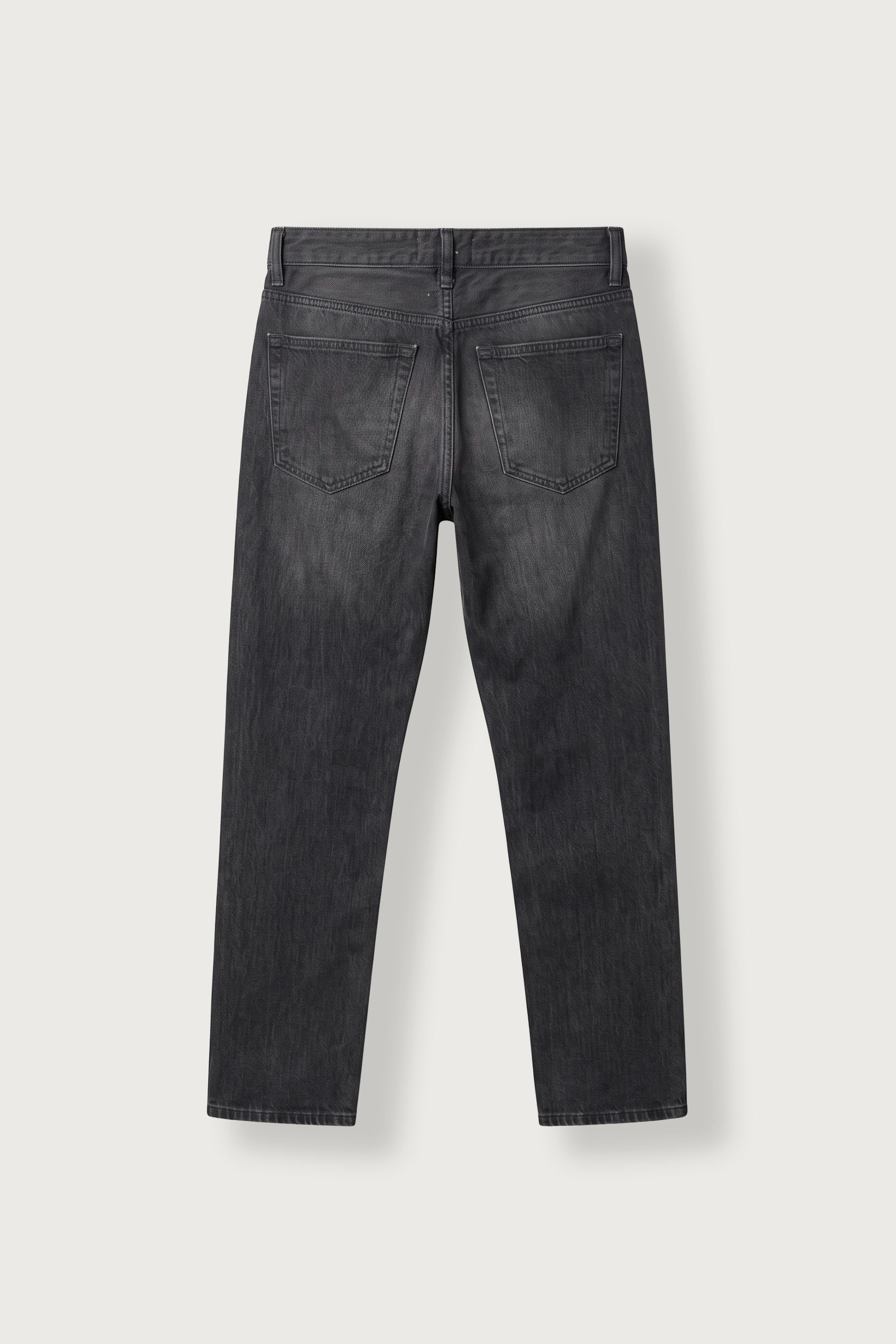 Erkek Regular Fit Yıkama Efektli Jean Pantolon Siyah