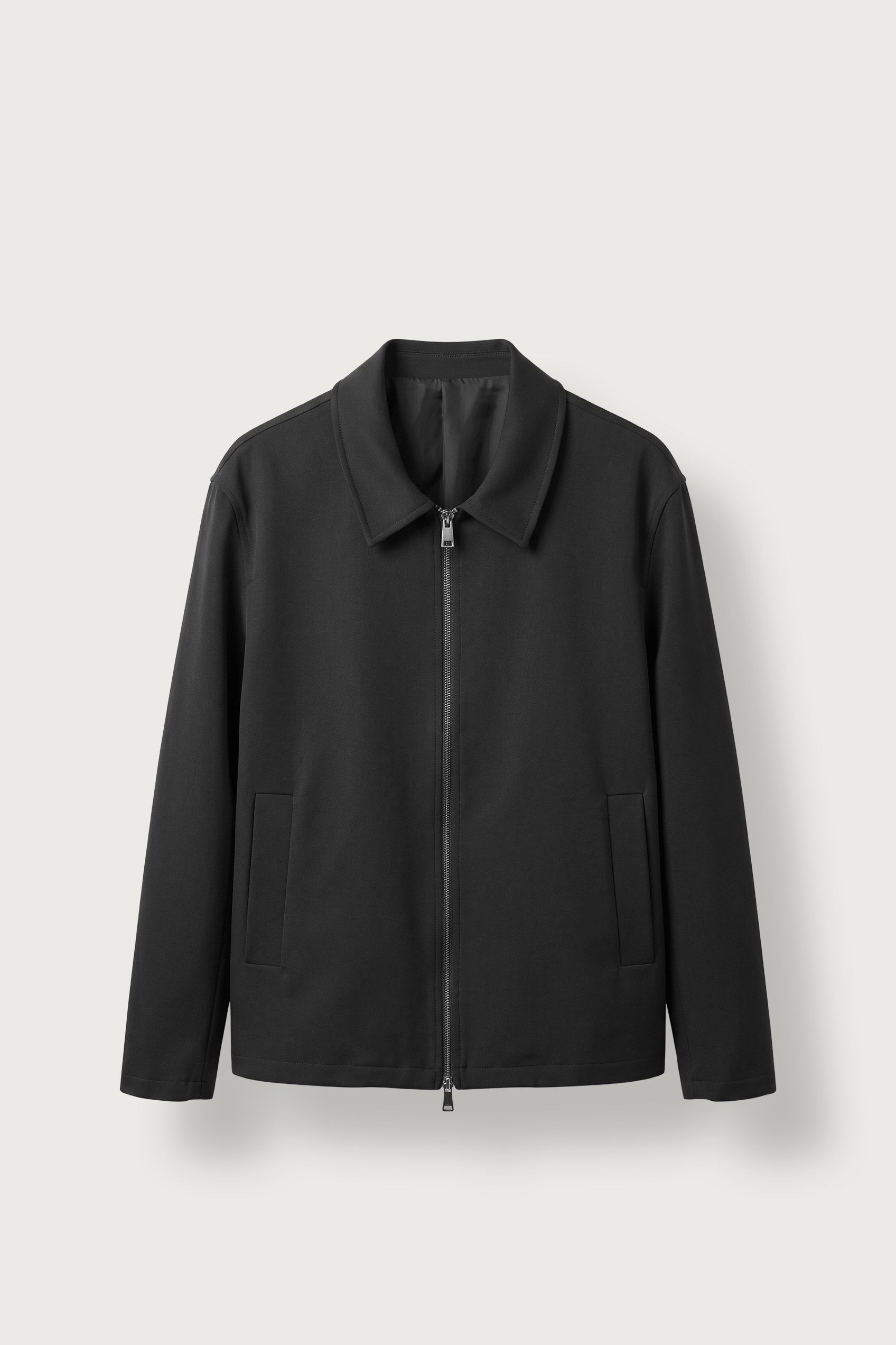 Erkek Relax Fit Premium Kalın Gabardin Ceket Siyah