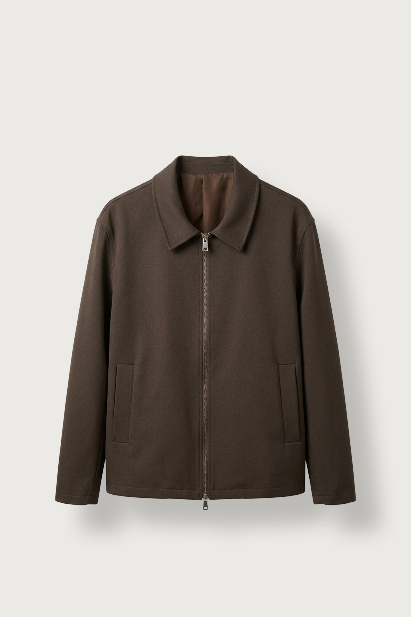Erkek Relax Fit Premium Kalın Gabardin Ceket Kahverengi