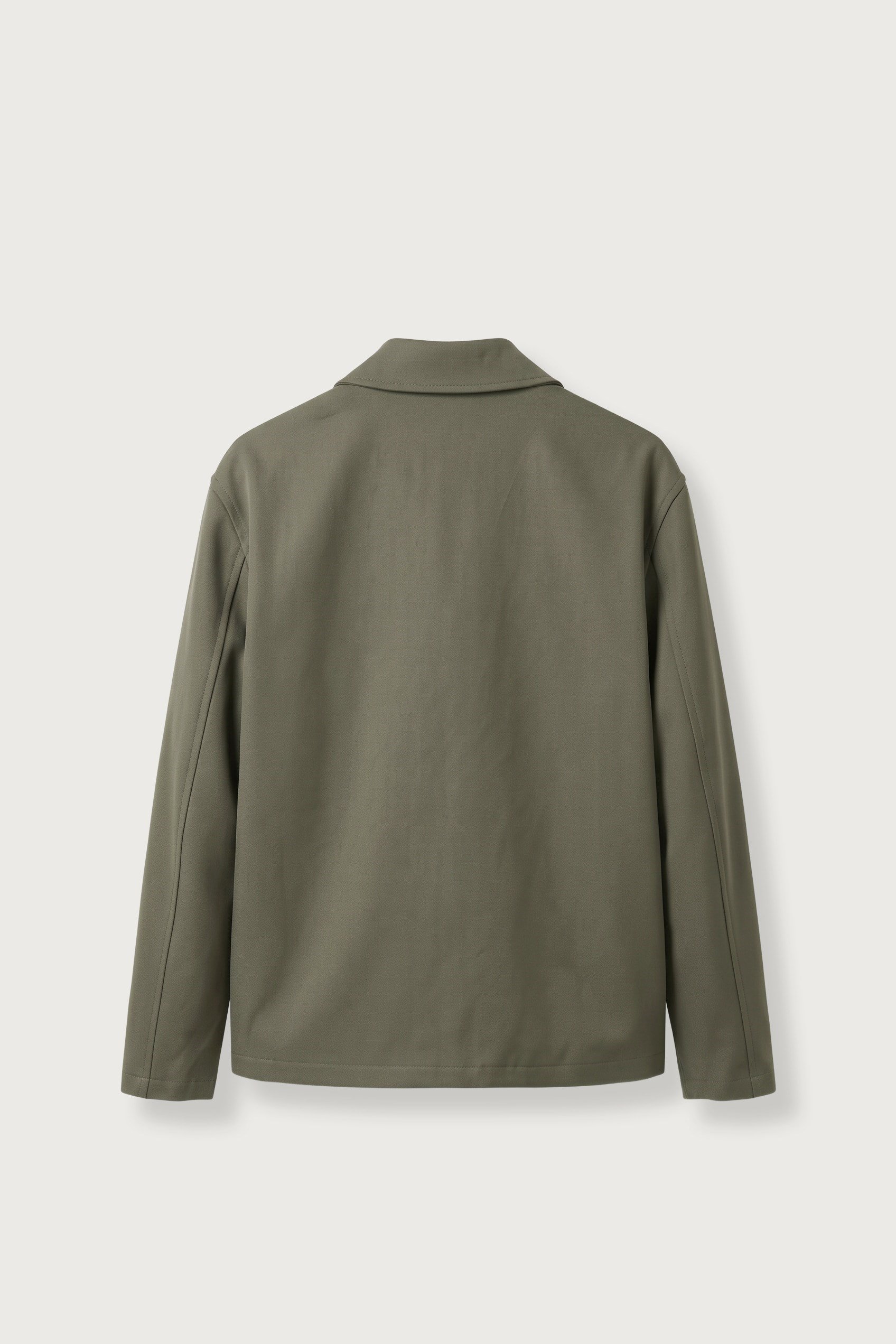 Erkek Relaxed Fit Fermuarlı İnce Ceket Yeşil