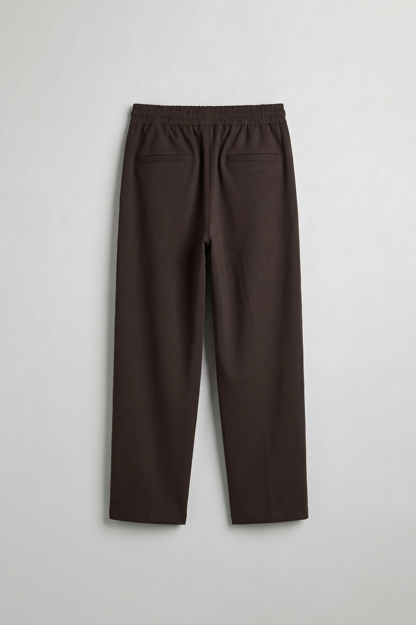 Erkek Relaxed Fit Lastikli Bel Pileli Pantolon Kahverengi