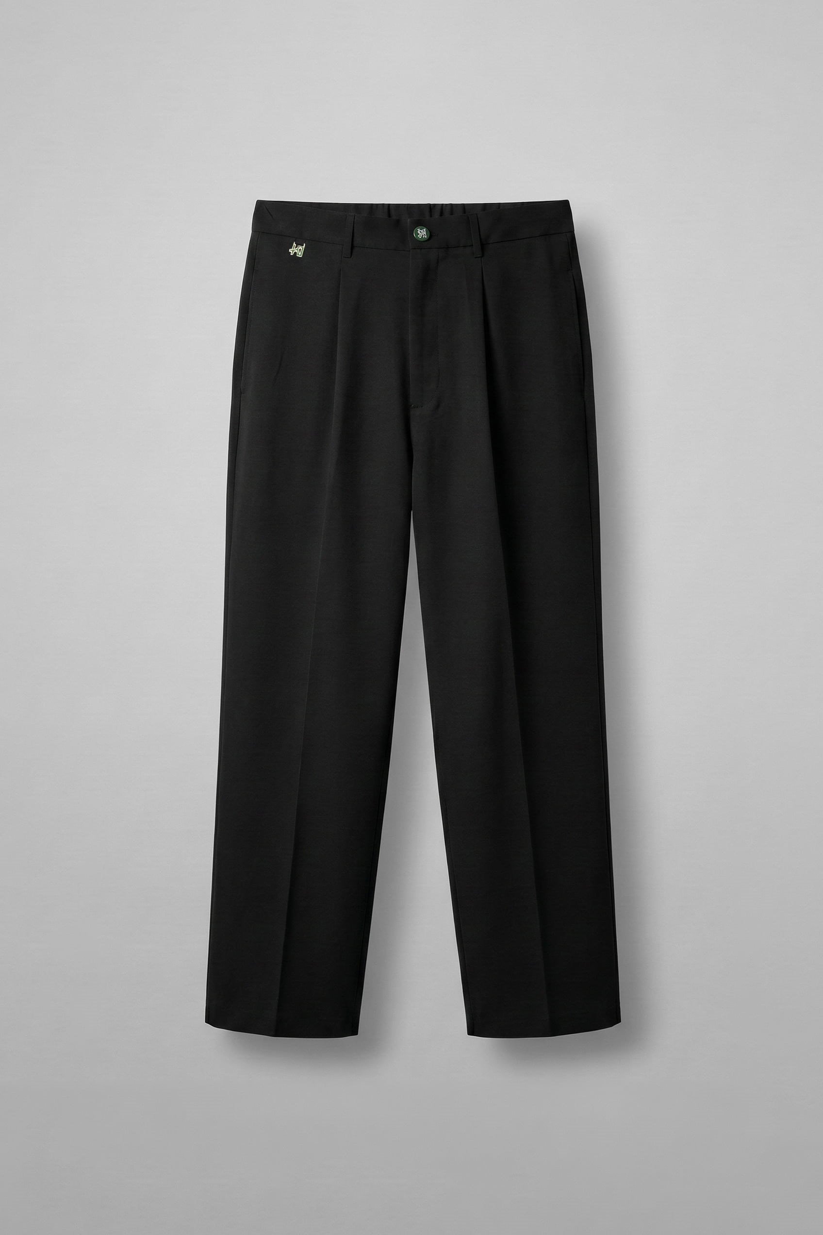 Erkek Relaxed Fit Pile Detaylı Premium Kumaş Pantolon Siyah