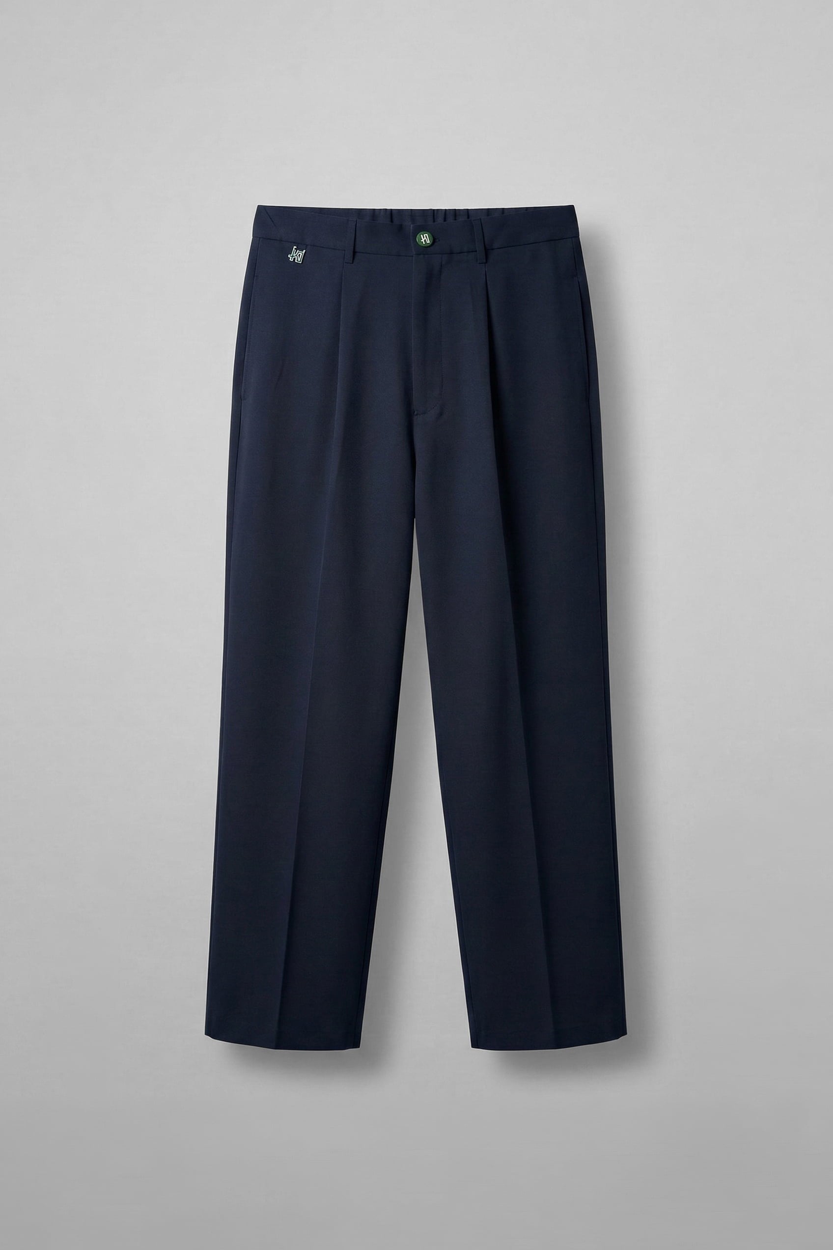 Erkek Relaxed Fit Pile Detaylı Premium Kumaş Pantolon Lacivert
