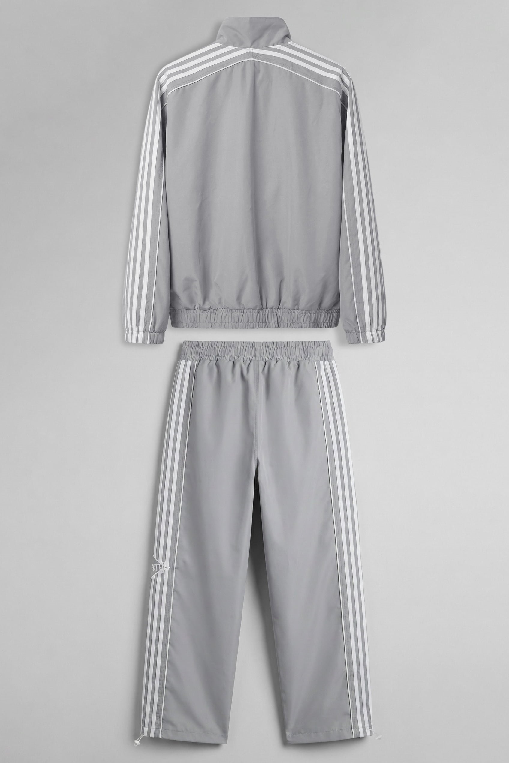 Erkek Relaxed Fit Şeritli Spor Eşofman Takımı Gri