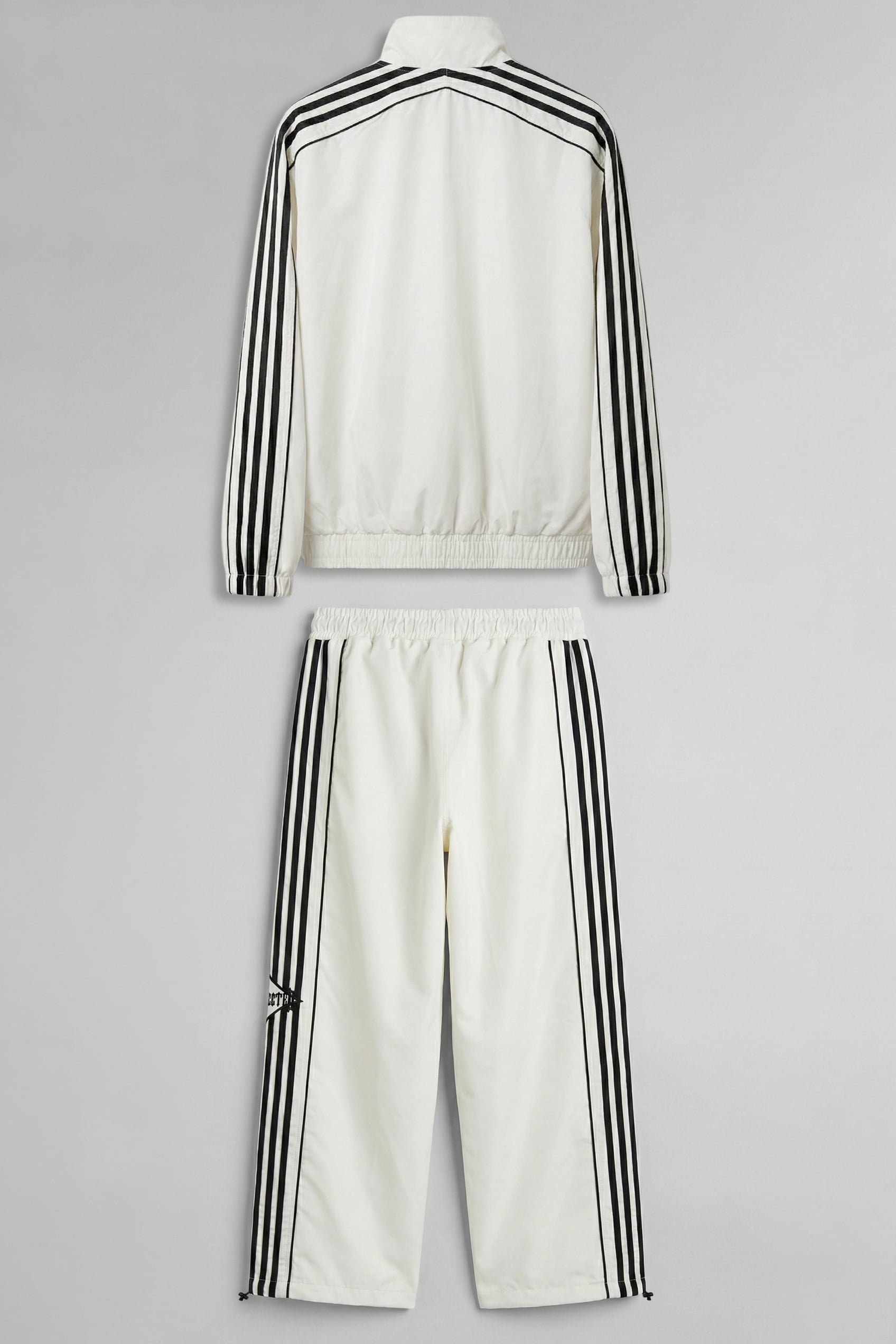Erkek Relaxed Fit Şeritli Spor Eşofman Takımı Ekru