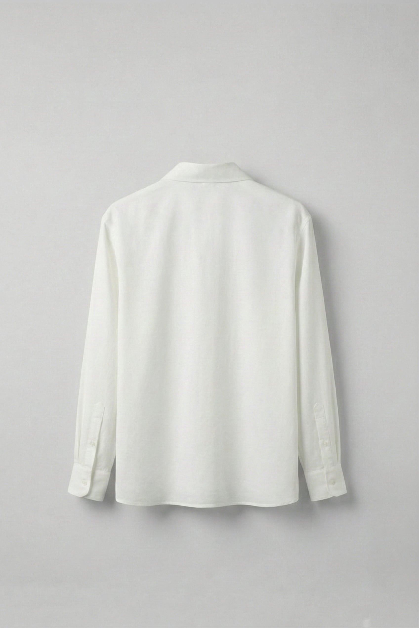 Erkek Relaxed Fit Uzun Kollu Basic Gömlek Ekru