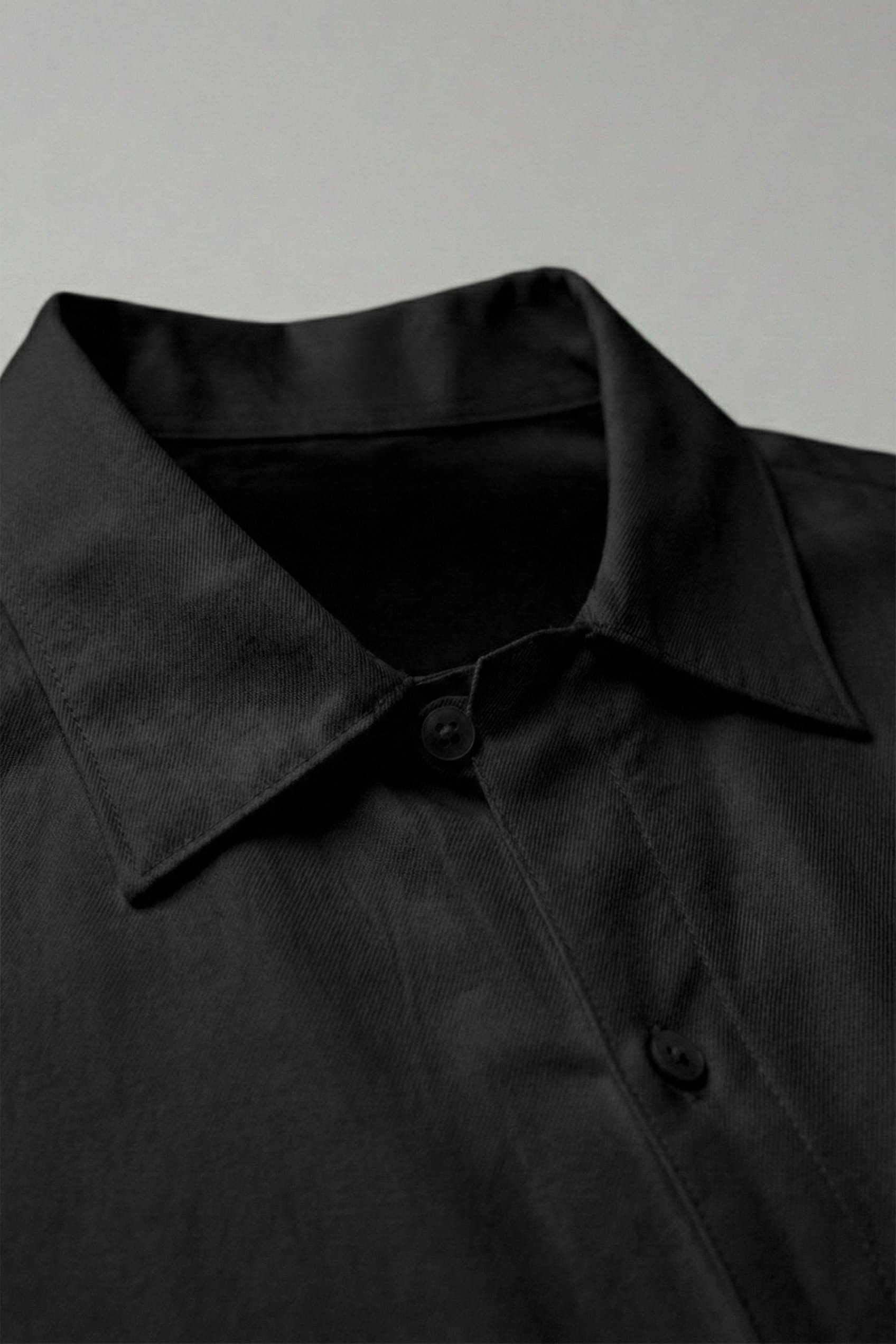 Erkek Relaxed Fit Uzun Kollu Basic Gömlek Siyah