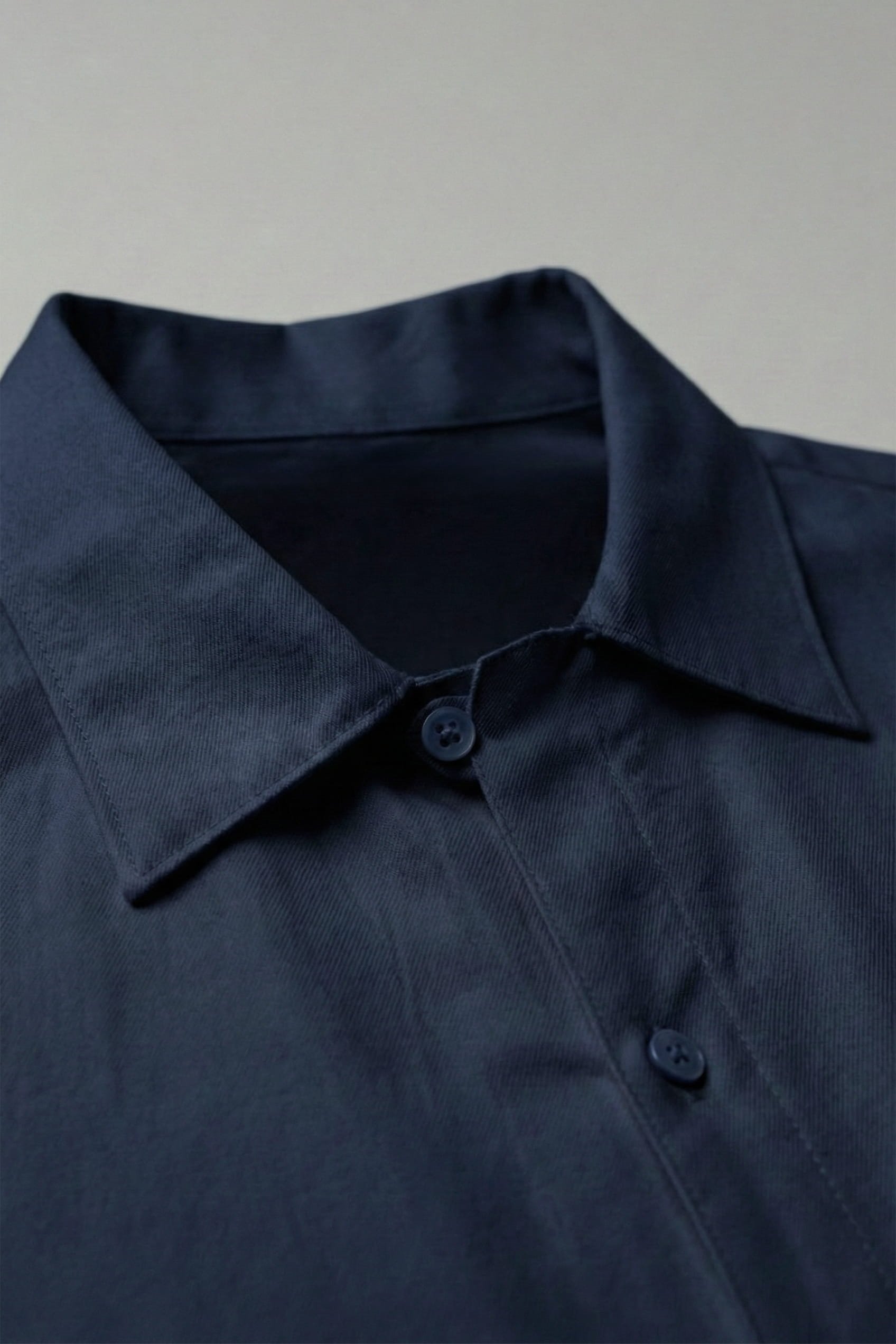 Erkek Relaxed Fit Uzun Kollu Basic Gömlek Lacivert